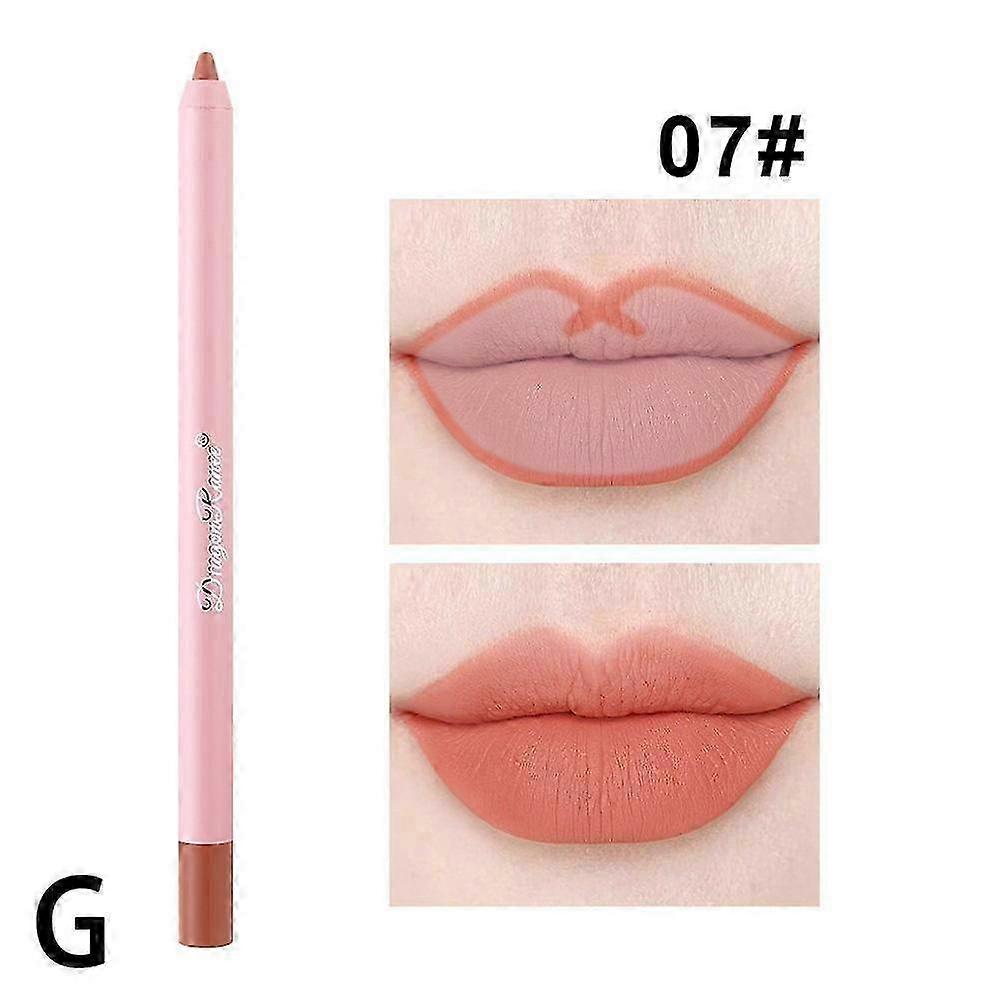 07(G)$Lip liner waterproof matte bean paste color lipstick pen foam pen non-fading lip liner