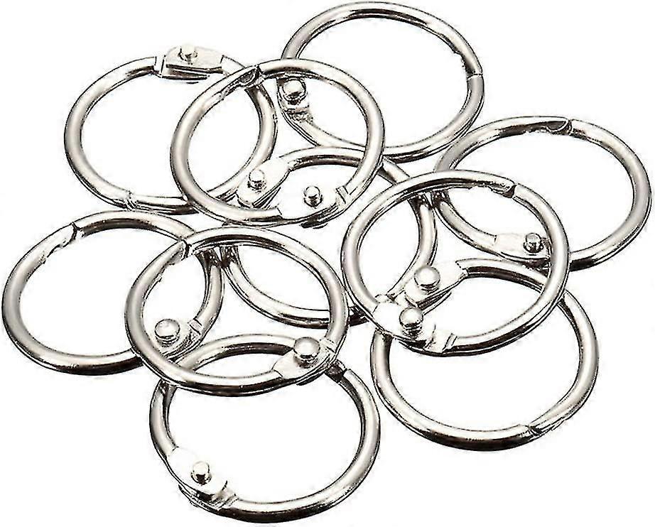 Book Rings, Loose Leaf Binder Rings, 50 Pack, Silver (0.8 Inch)