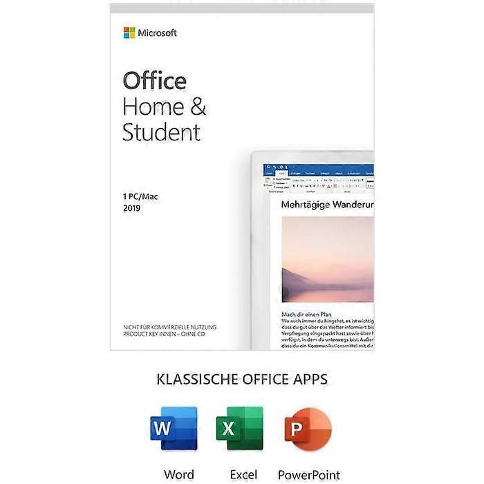 Microsoft MS Office 2019 Koti ja Opiskelija [Saksa] PKC.P6 vain Windows 10:lle / MacOS:lle
