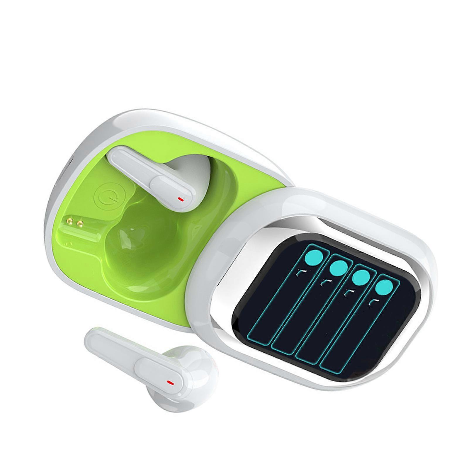 Sliding Lid Bluetooth-compatible Earbuds AI Real Time Translators High Fidelitys Sound Smartests Touch Control Auto Pairing  White