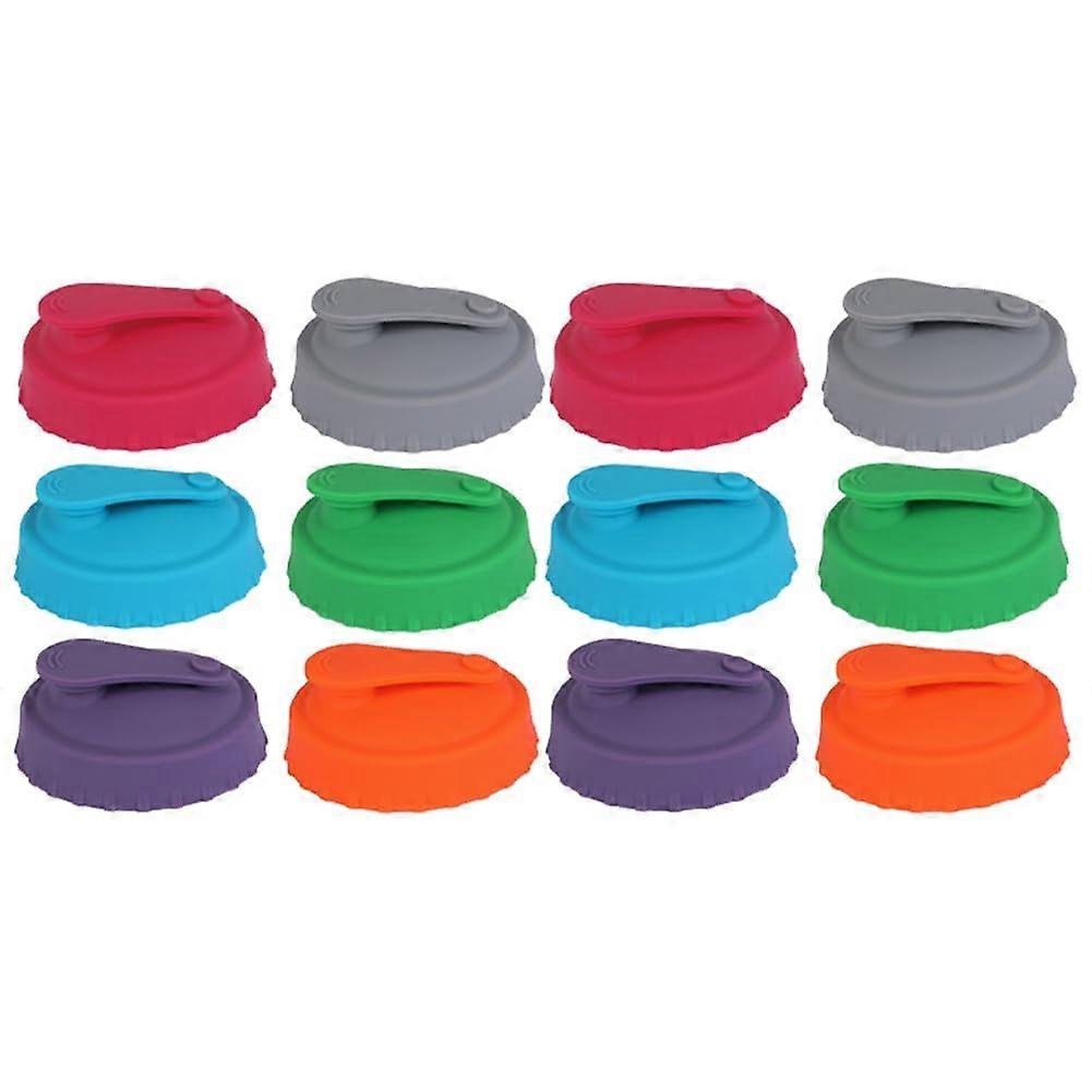 12Pack Silicone Can Lids For Standard Size Cans  Reusable Can Lids, Fits Most Canned Goods