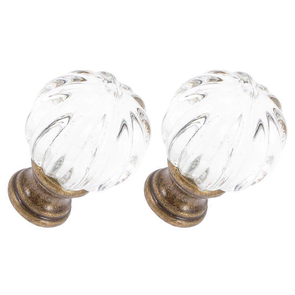 Wave Lamp Finial Balls for Floor and Desk Lamps 2Pcs Transparent Design