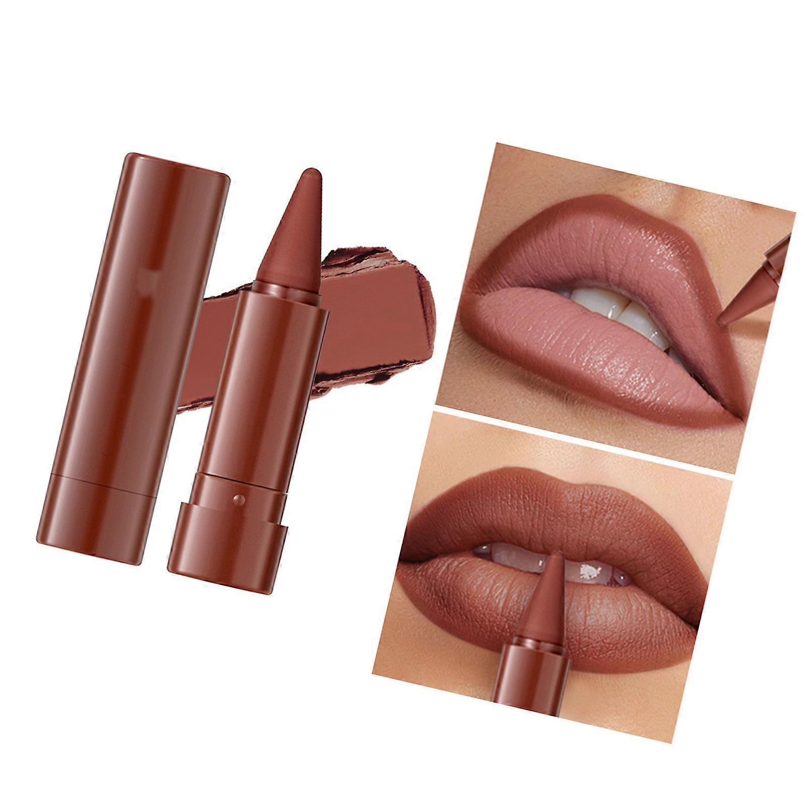 Smudge Proof Matte Lip Pencil Waterproof Formula Rotating Tip Creamy Texture For All Day Wear Multicolor