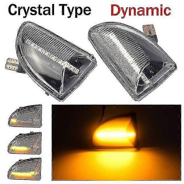 2pcs Smoked Lens Amber Led Dynamic Side Marker Light Turn Signal Lights Compatible With Smart Fortwo 451 Mk1 & Mkii 2007-2014 Y