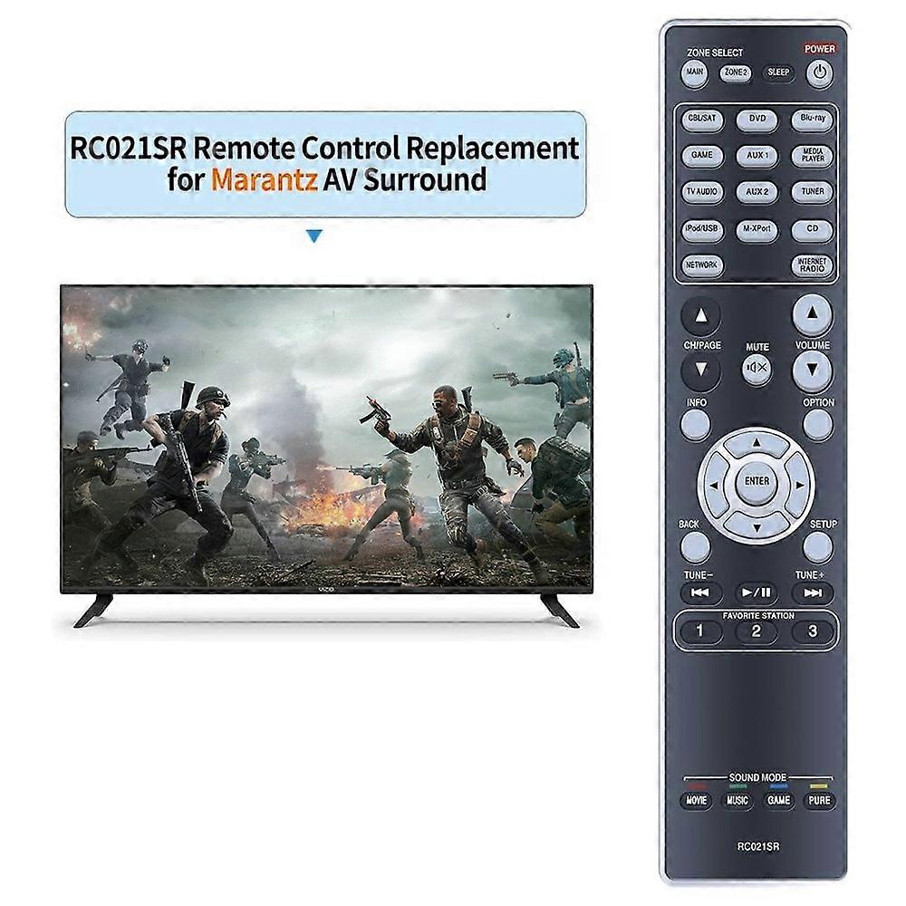 RC021SR For Marantz Amplifier Remote Control Battery Operated Replacement Controller