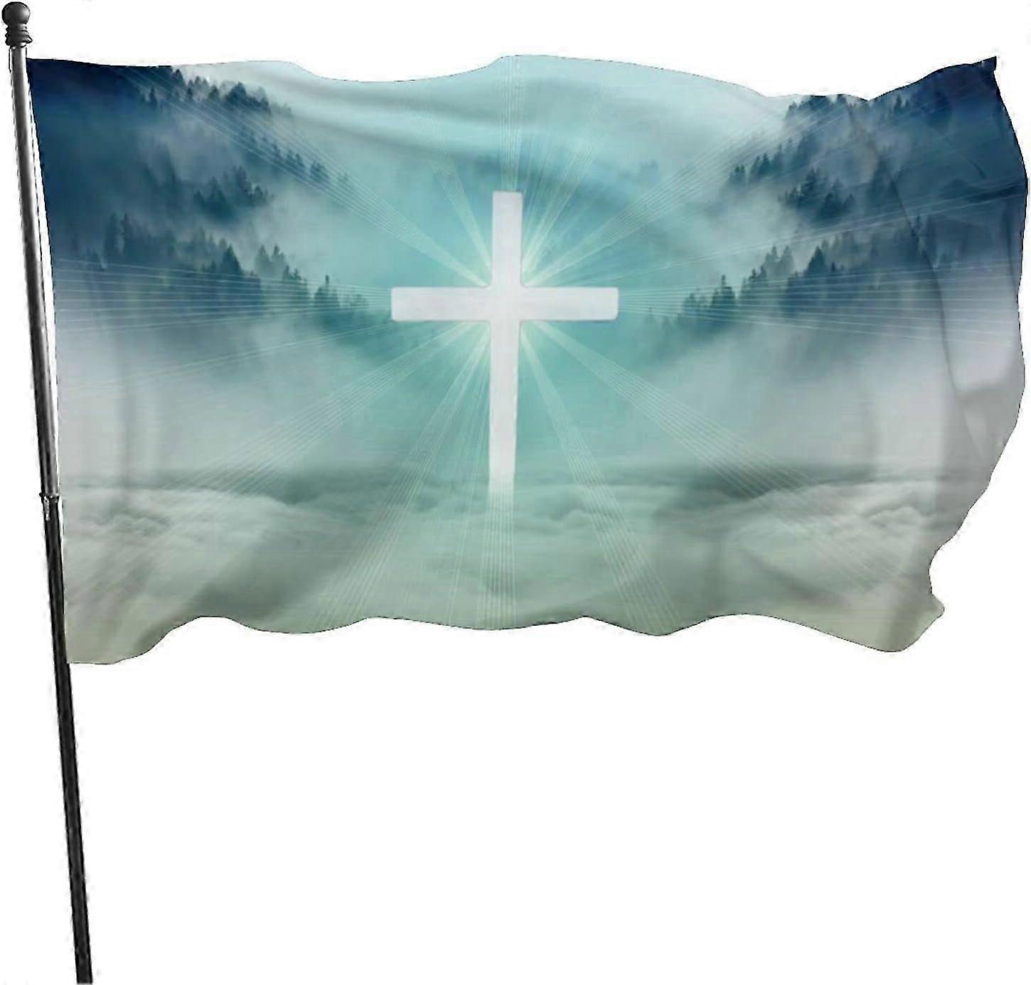 Happy Easter Day Cross Faith Flag Mode A-2900