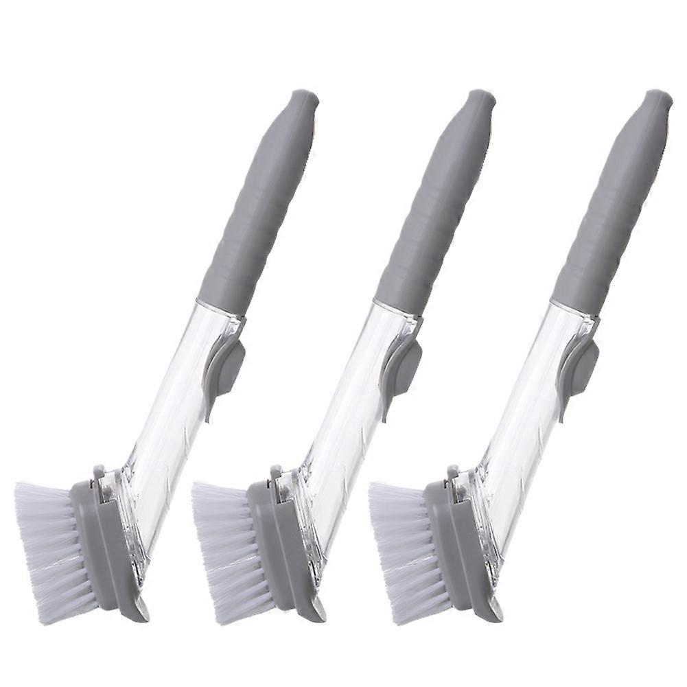 Kitchen Pot Brush Hydraulic Brush Automatic Liquid Filling Type Multi-Function Long-Handled Dishwashing Brush Cleaner