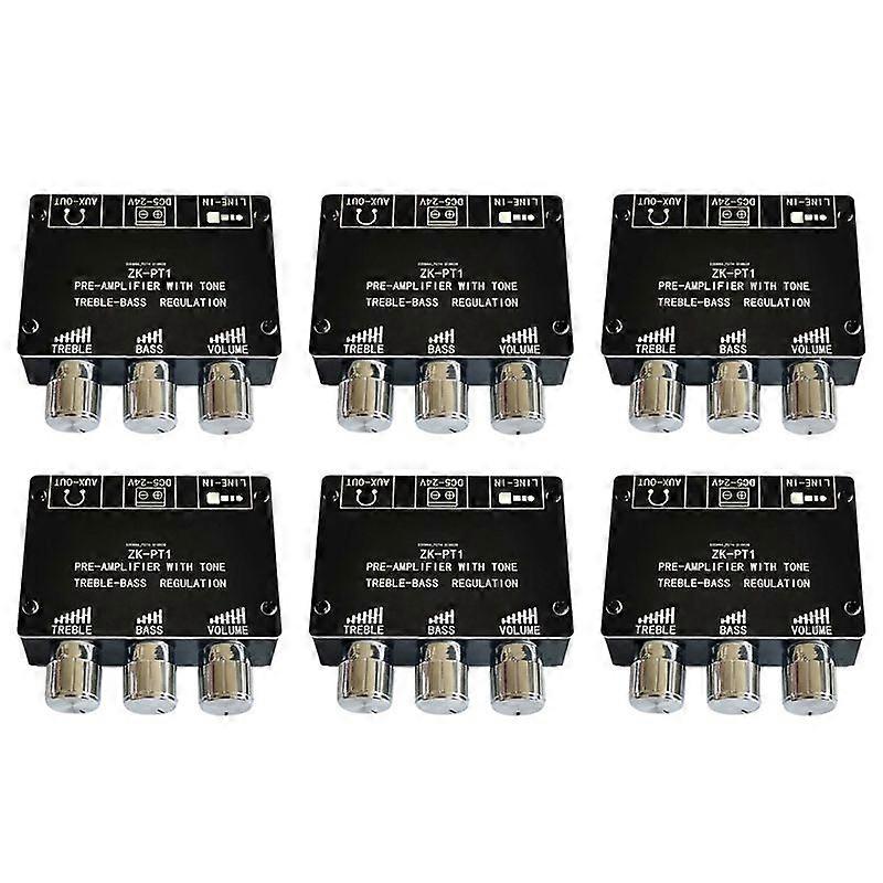 6X Bluetooth 5.0 Decoder Board Dual Channel Stereo Low Noise High and Low Tone Pre-Module Amplifier 