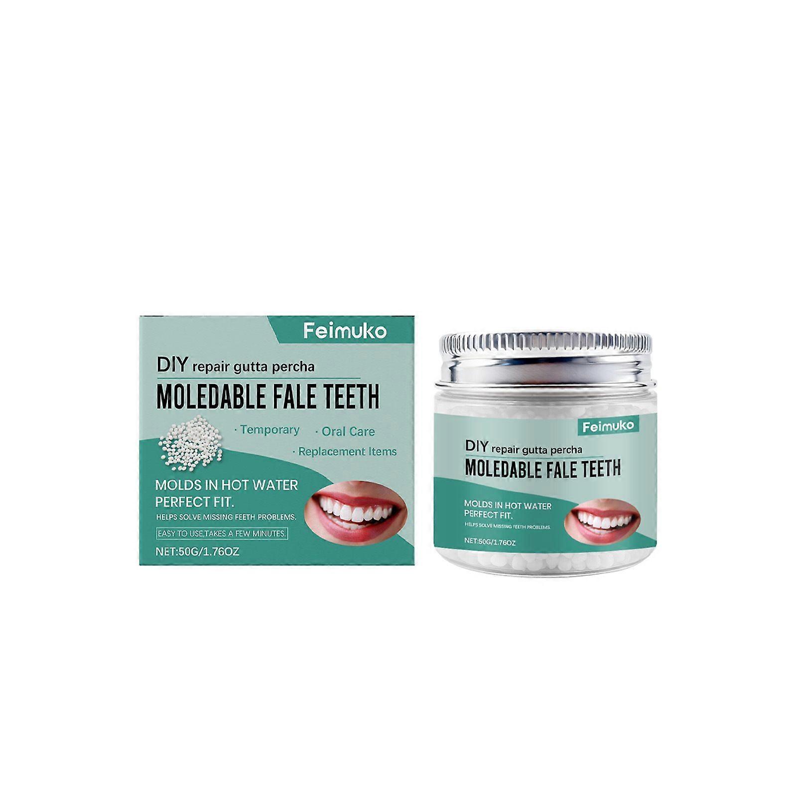 Temporary Tooth Filling, Denture Restoration Kit, Moldable False Teeth for Fixing, Tooth Restoration Denture Beads, Filling Missing Broken Dental Repl