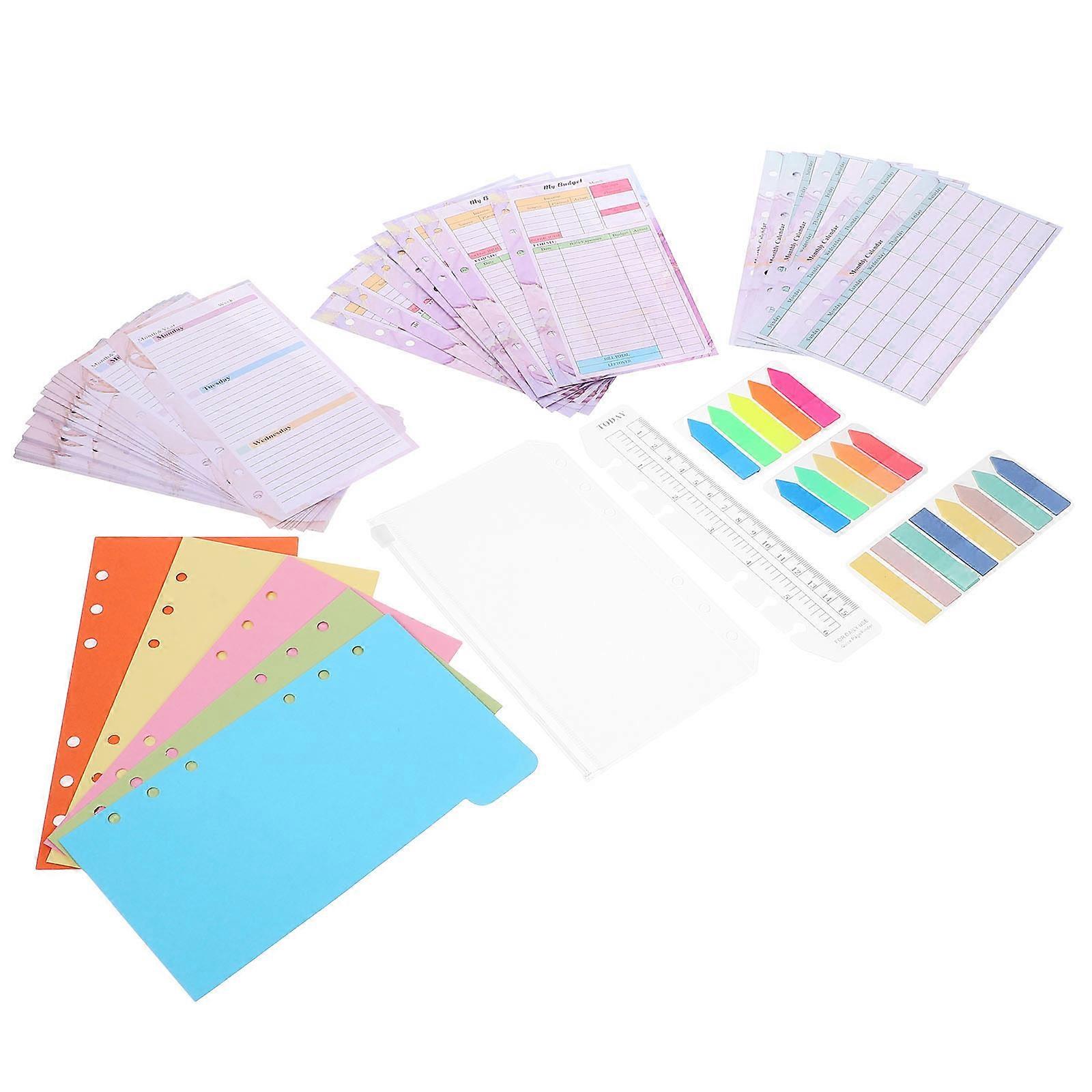 Convenient Loose Leaf Paper Compact Notebook Papers for Office Use 1Set