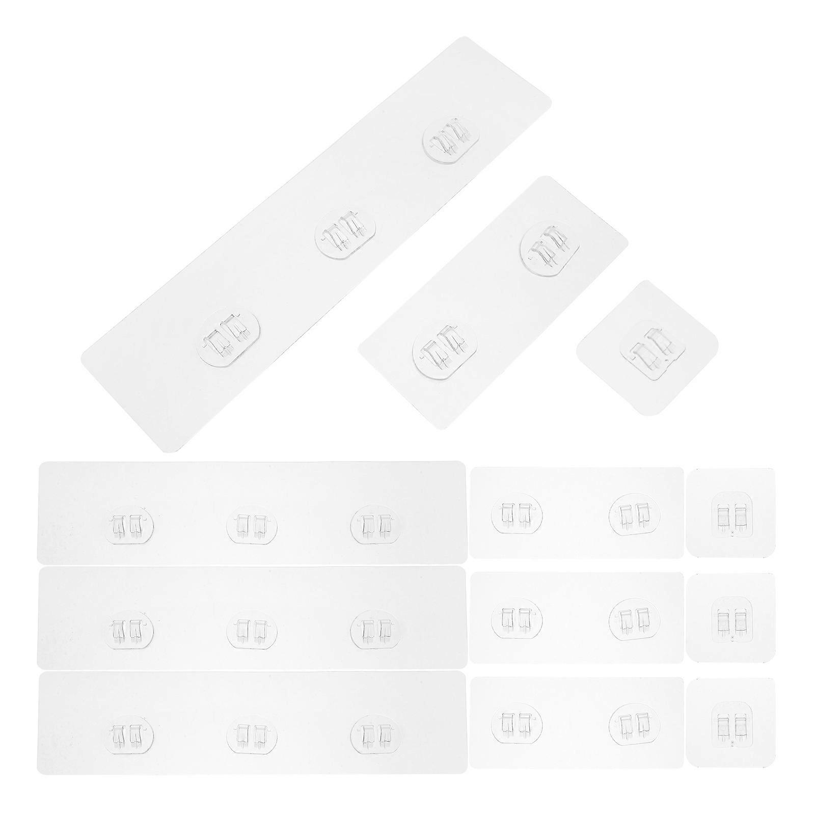 Clear Adhesive Hooks for Hooking 21Pcs Transparent Self-Adhesive Bathroom Hooks
