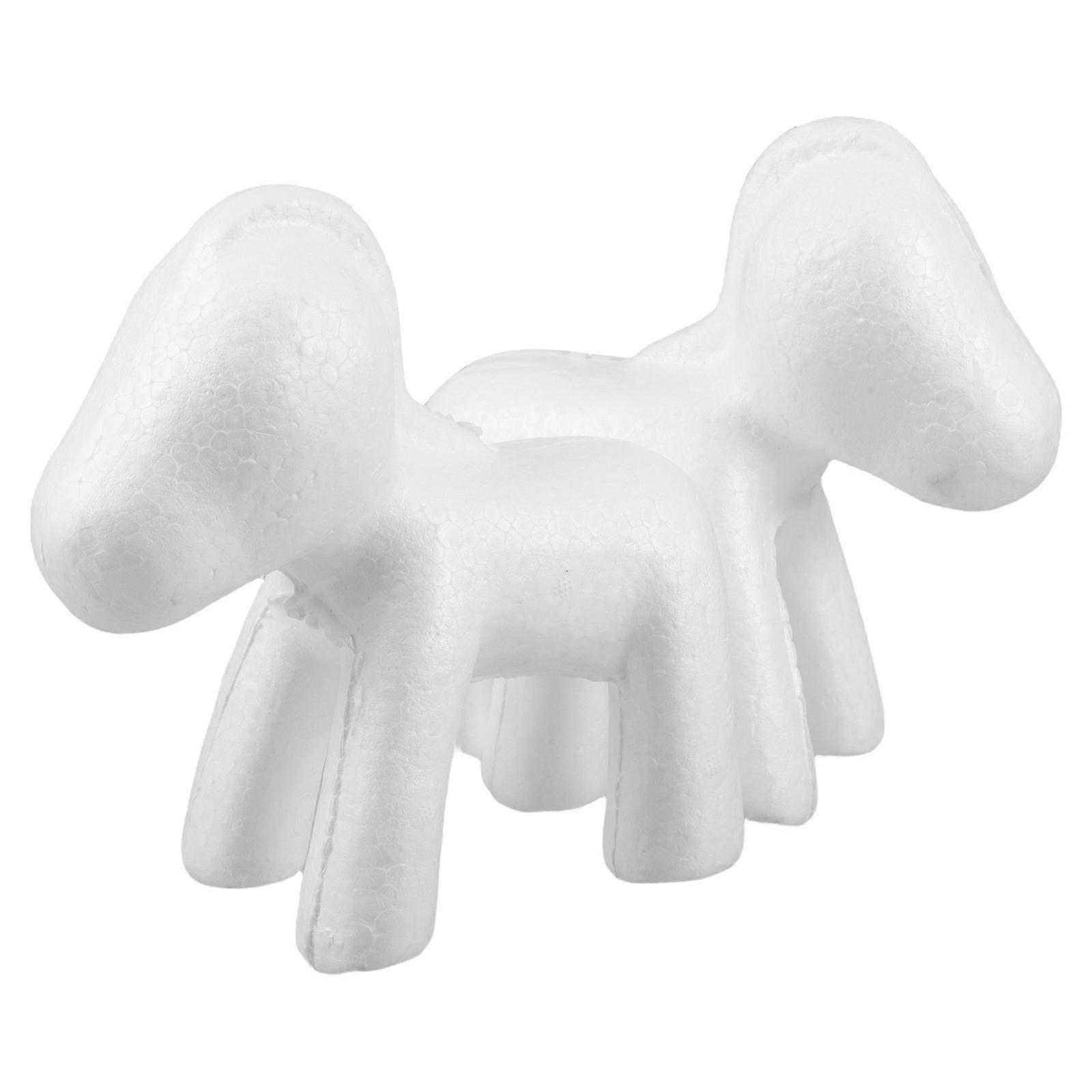 DIY White Unicorn Shape Foam Modeling Mold 2Pcs for Decor Projects