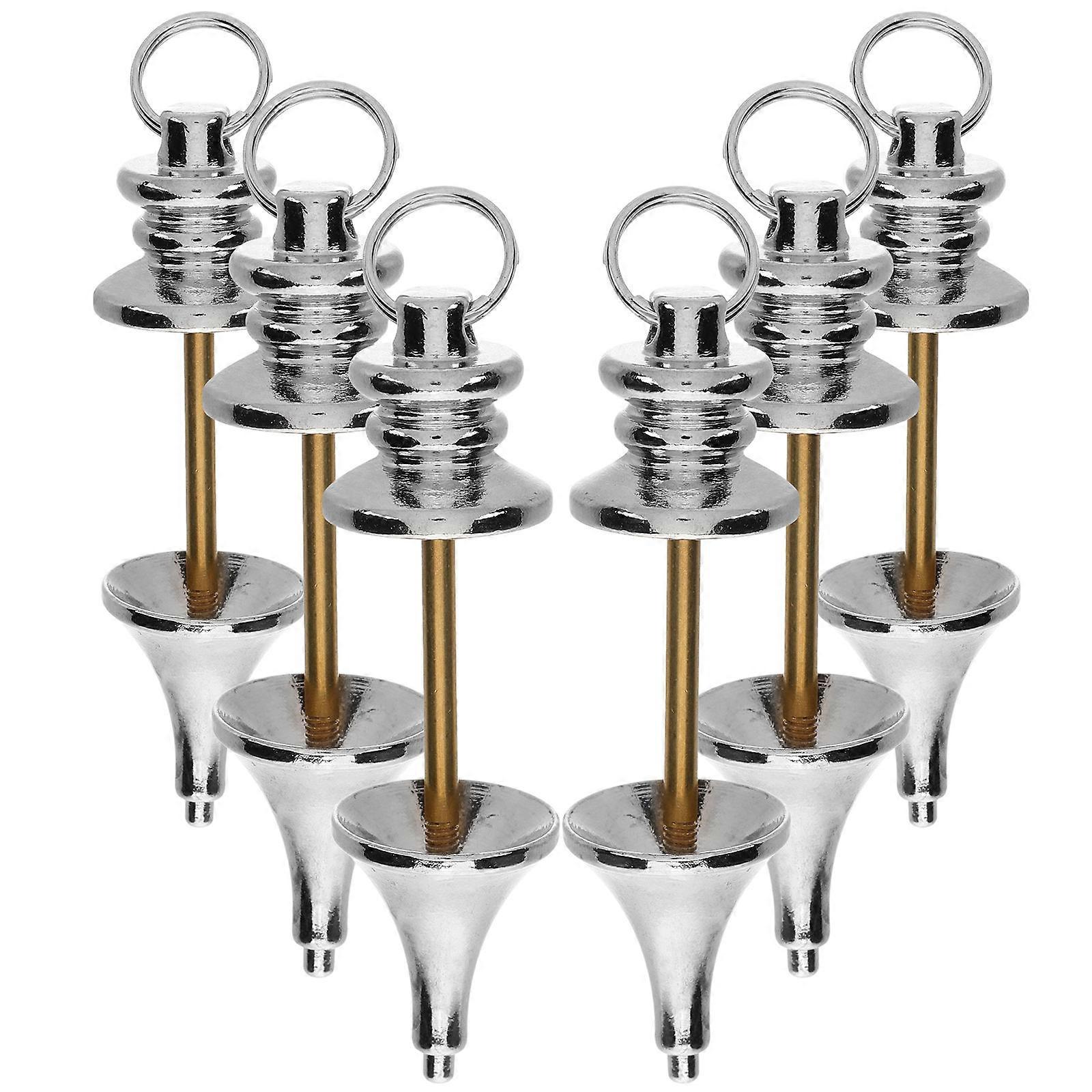 Copper Dowsing Pendulum Set for Hanging Multi Color 6pcs Pendulums for Divination and Meditation Practices