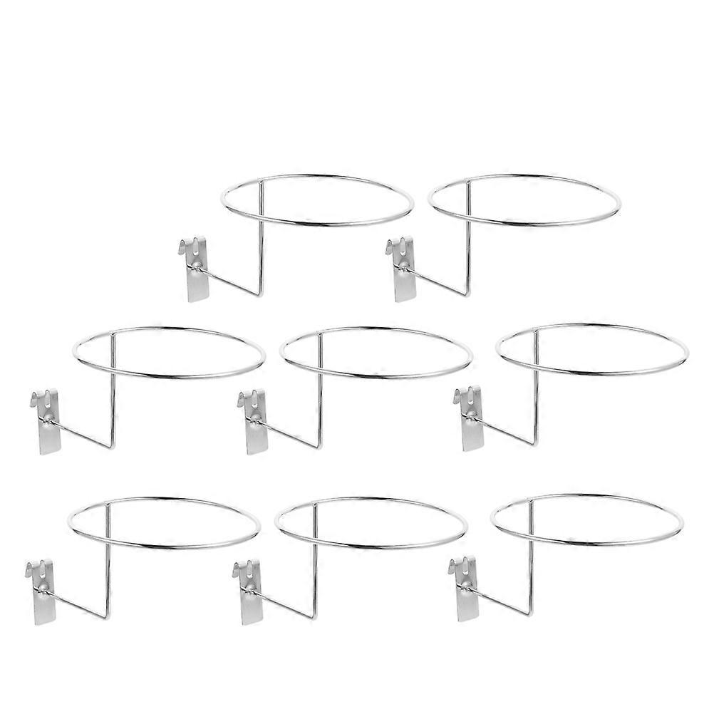 8Pcs Ball Display Rack for Storage Use Silver Metal Cap Rack Hat Organizer