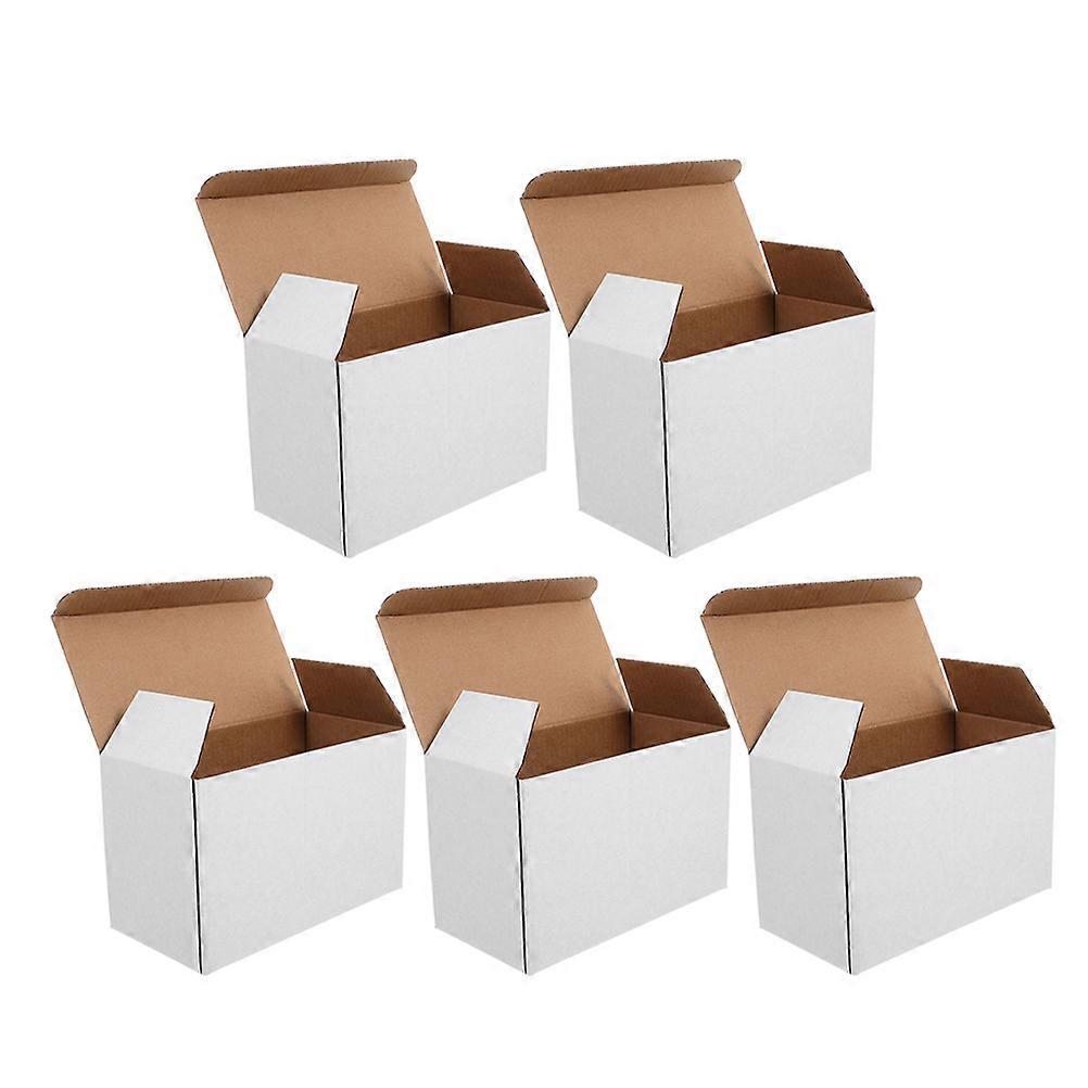 Corrugated Cardboard Boxes for Packaging Function 5Pcs White Boxes
