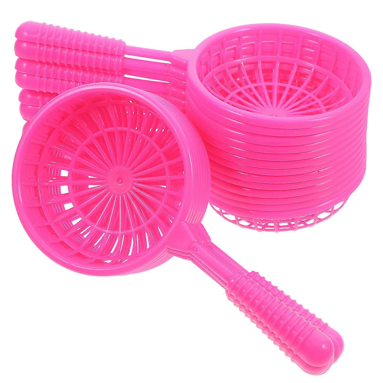 60Pcs Fishing Nets For Children Indoor Play Rectangular Rosy Color Crafted From PP Material For Skill Development