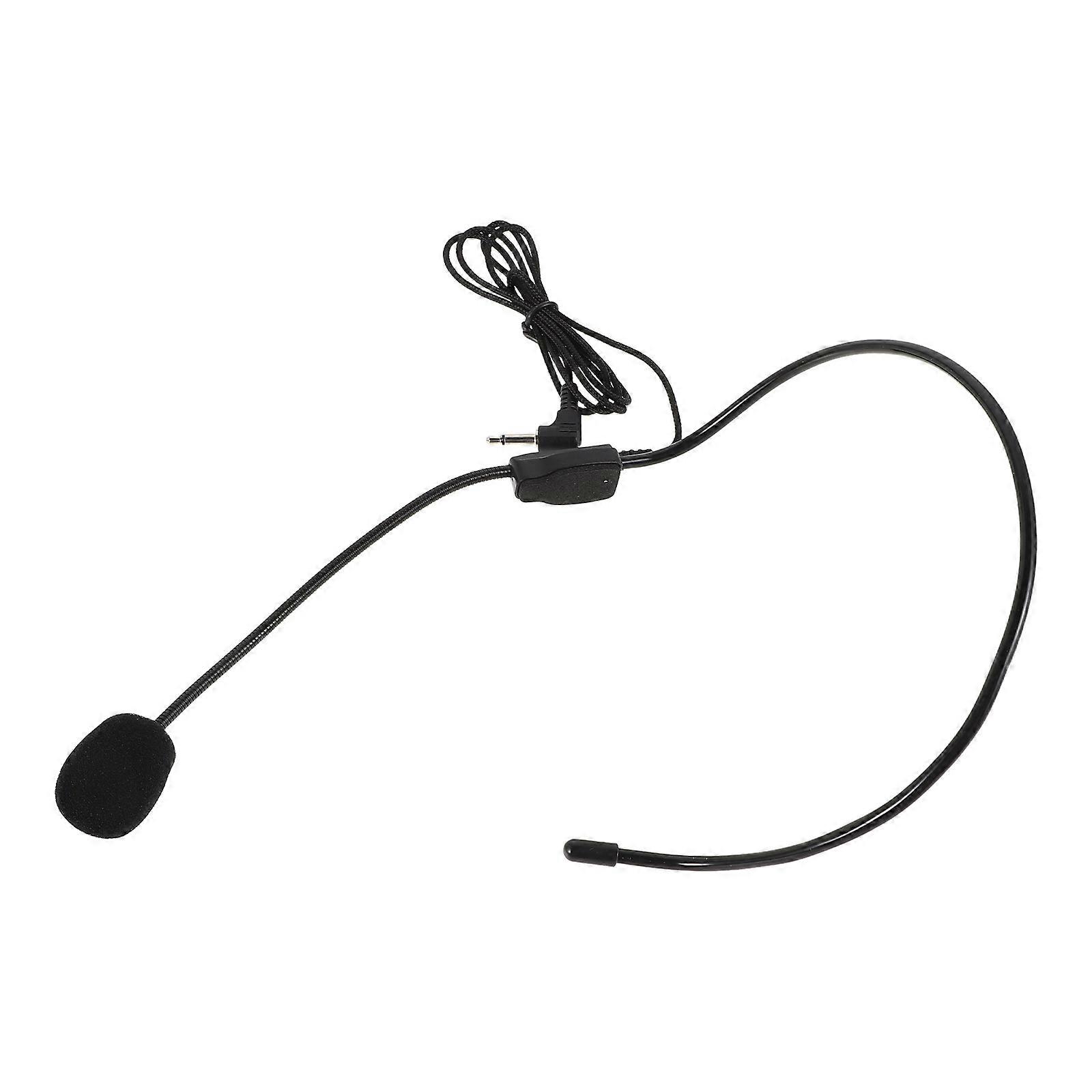Portable Black Headset Microphone Prop for Kids' Performance