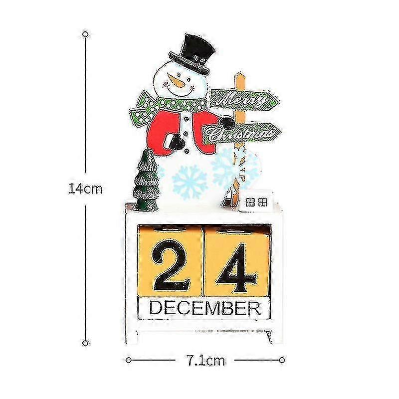 Jul Nedräkning-adventskalender Trähantverk Julprydnader Qxuan