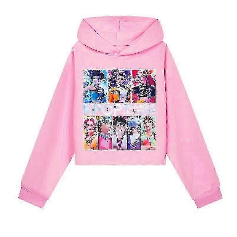 Moletom com Capuz KPOP Demon Hunters Kids HUNTRX Moletom com Capuz Pulôver Top