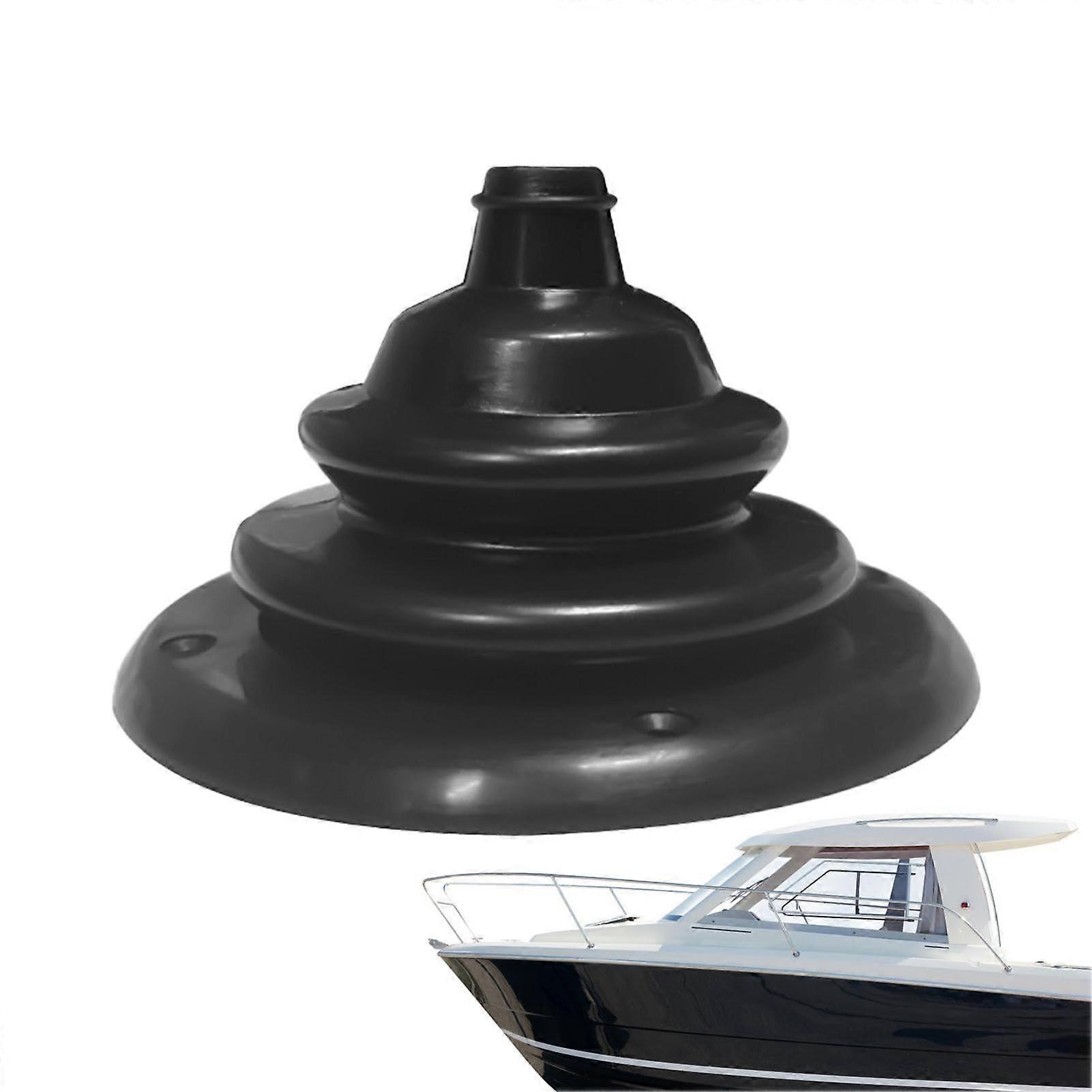 Marine Cable Boot with Watertight Seal for Boat Rigging and Engine Protection, Black
