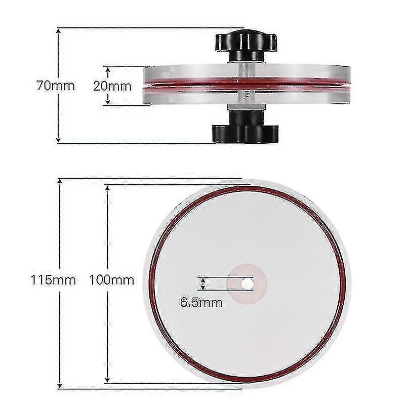 LP ビニールレコードビニールレコードラベルセーバープロテクター防水アクリルクリーンツール、ブラック