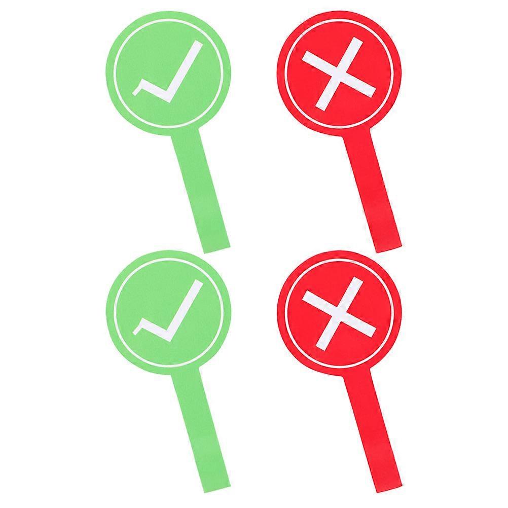 4Pcs Voting Paddle for Teacher Judging Board Portable Reusable Game Answer Paddle
