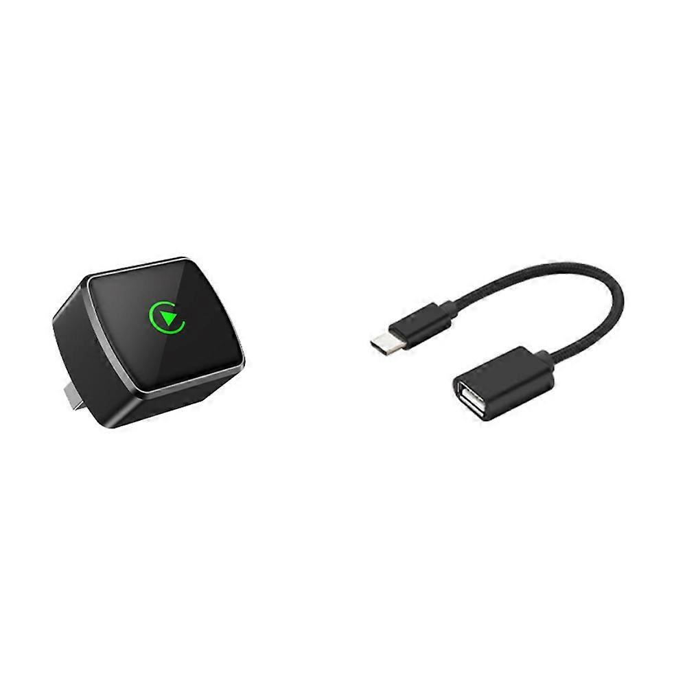 Car Wireless Carplay&Android Auto Box 2in1 Box Wired to Wireless Dongle Plug&Play Android AUTO CarPlay Adapter Mini Box