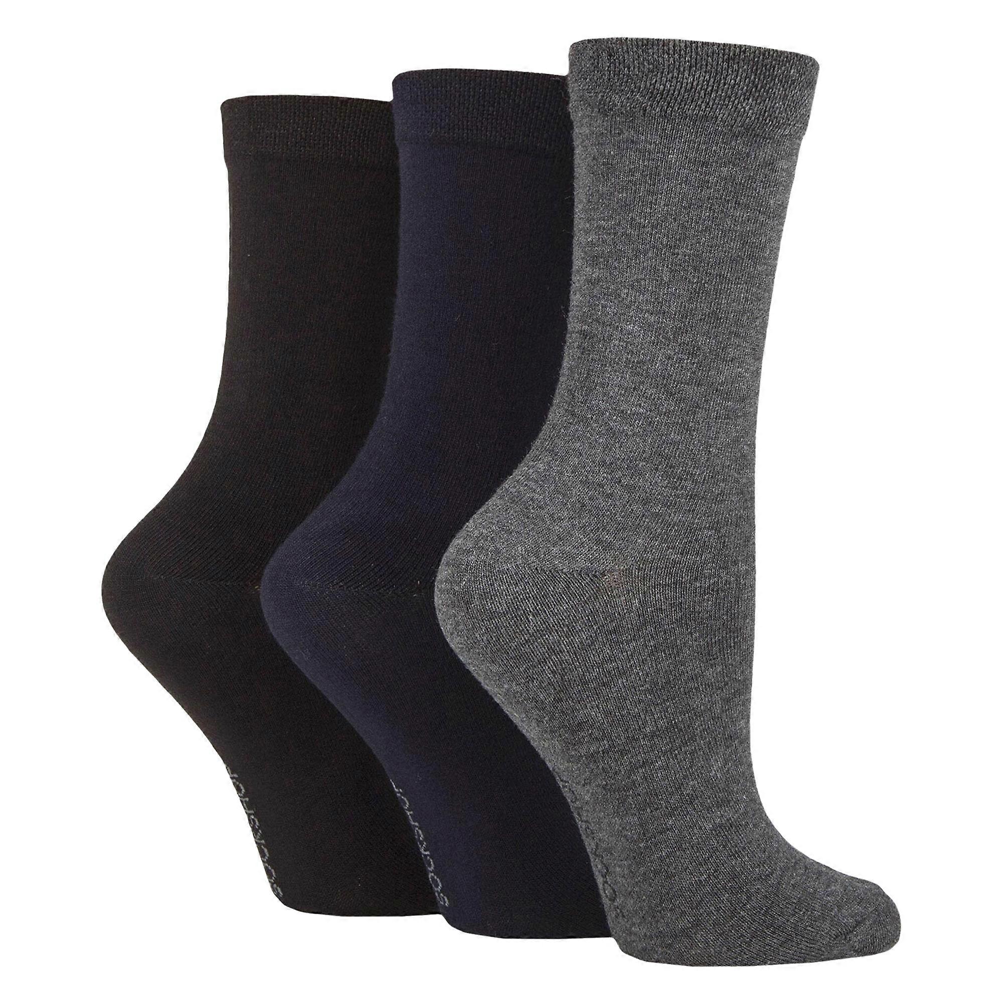 SOCKSHOP - 3 Pack Ladies Plain Breathable Bamboo Socks