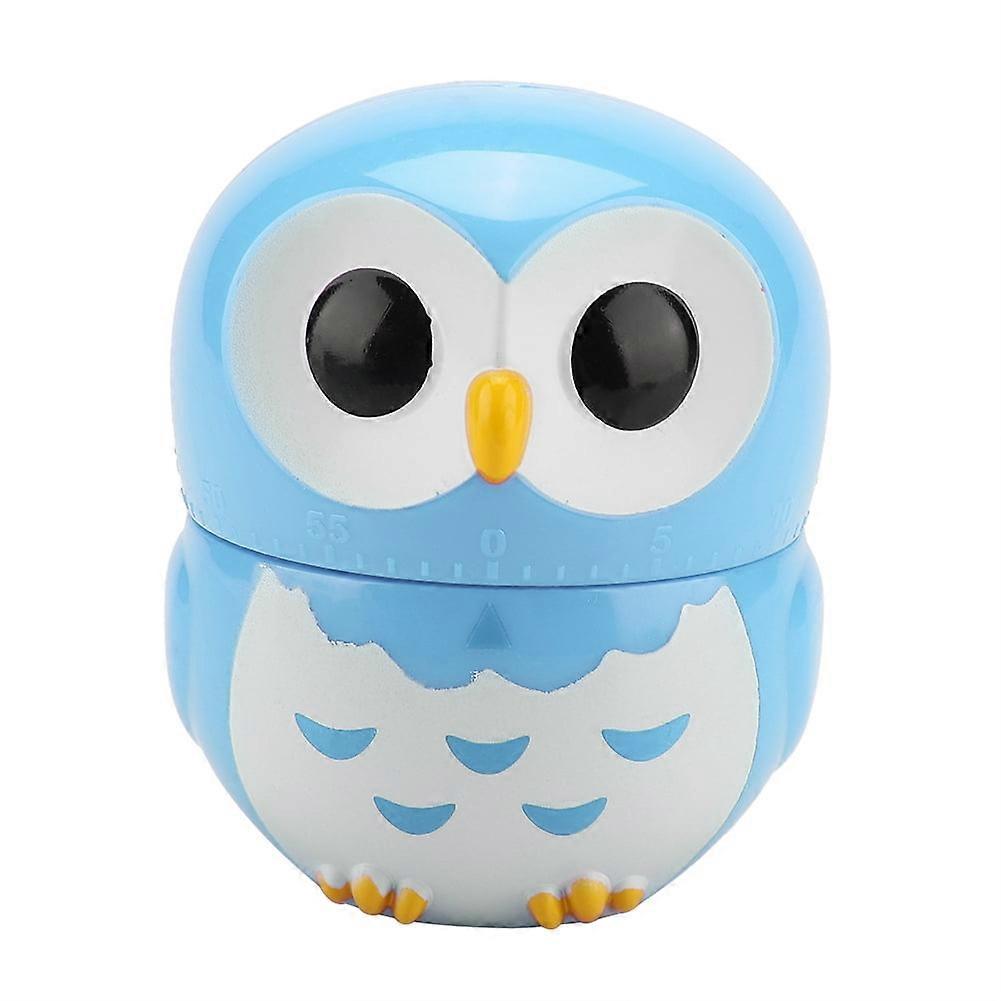 Kitchen Manual Timer - Mechanical Home Cooking Counters Clock Cute Owl Shape(Blau)