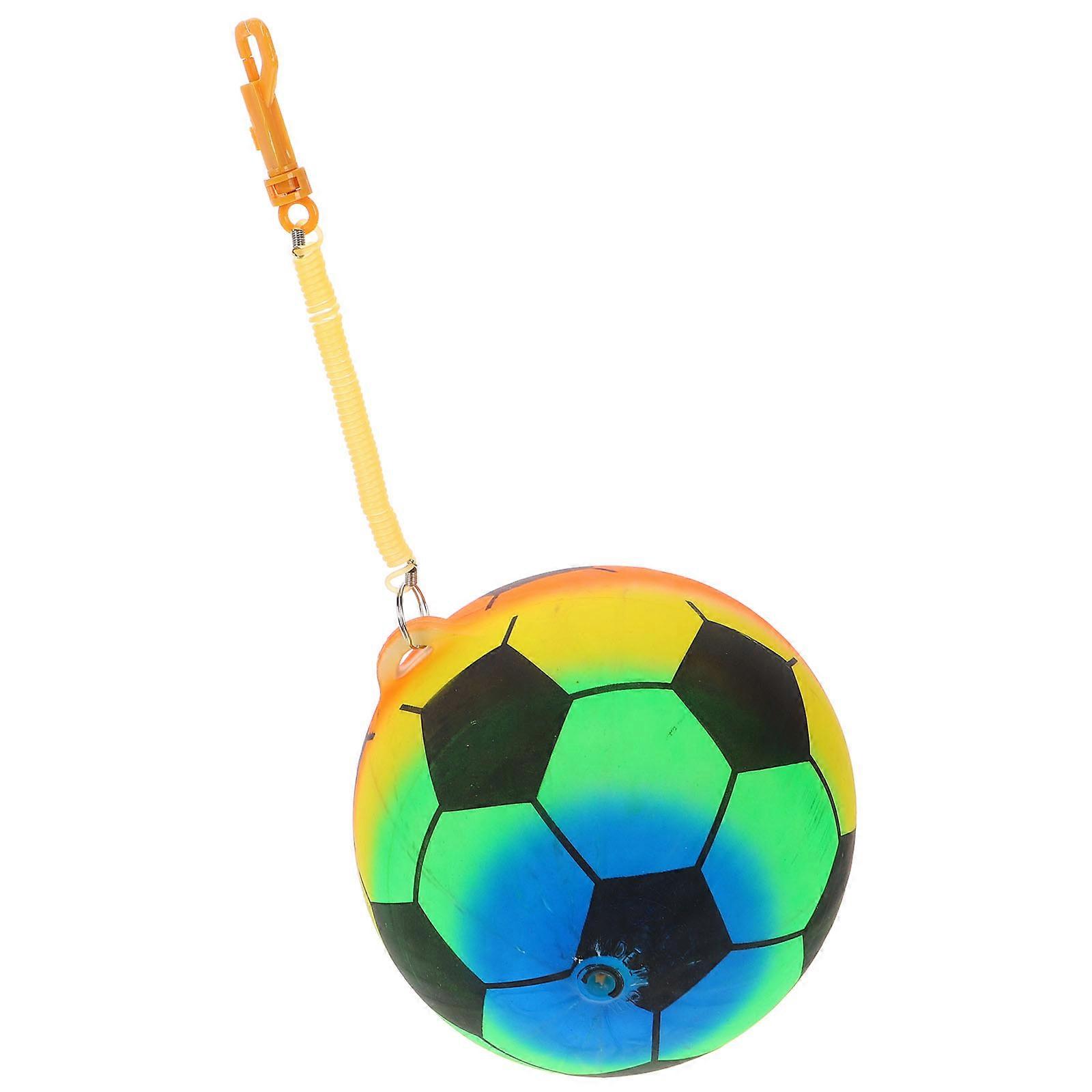 Inflatable Small Soccer Ball for Sport with Spring Rope Handle