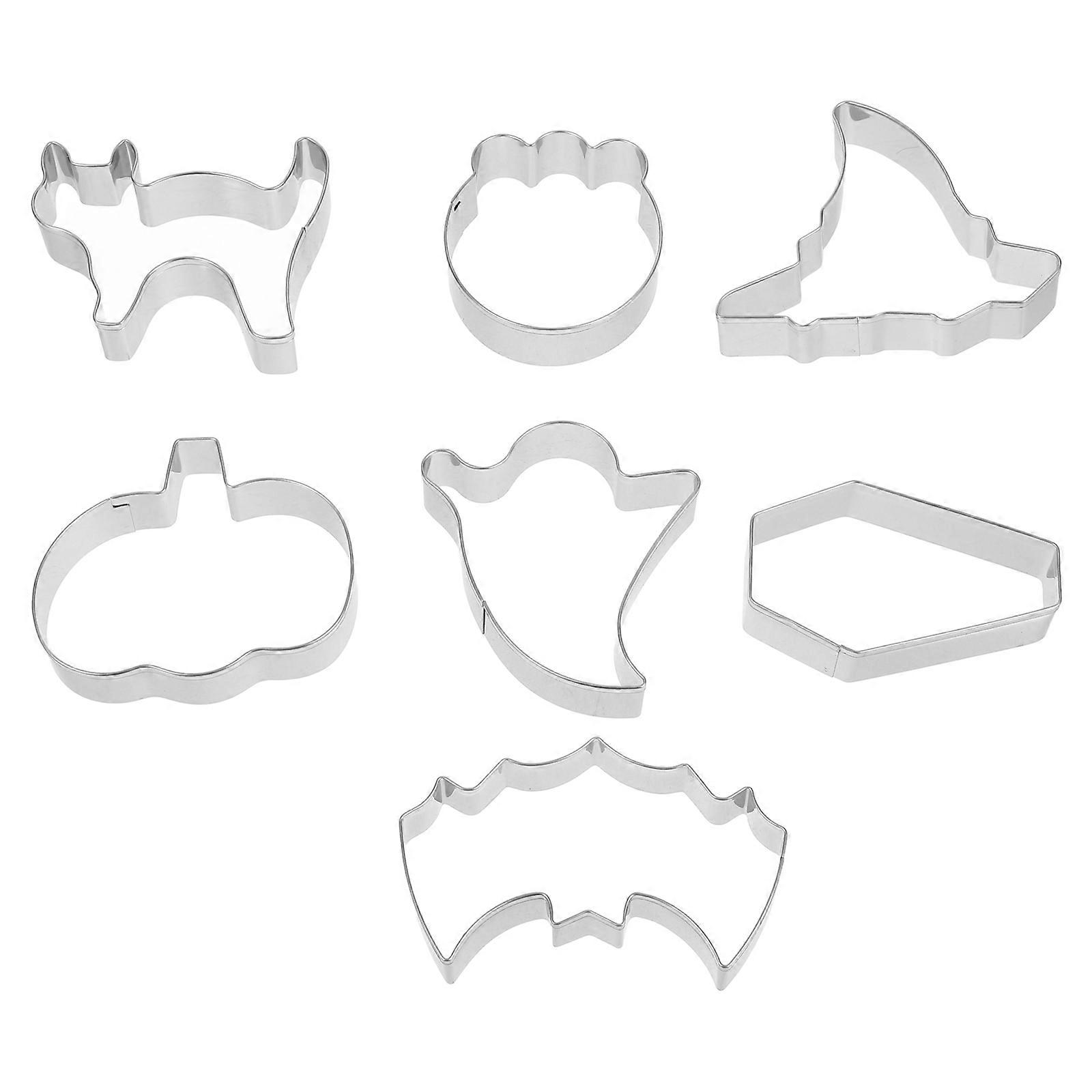 Stainless Steel Halloween Cookie Cutter 7Pcs for Baking