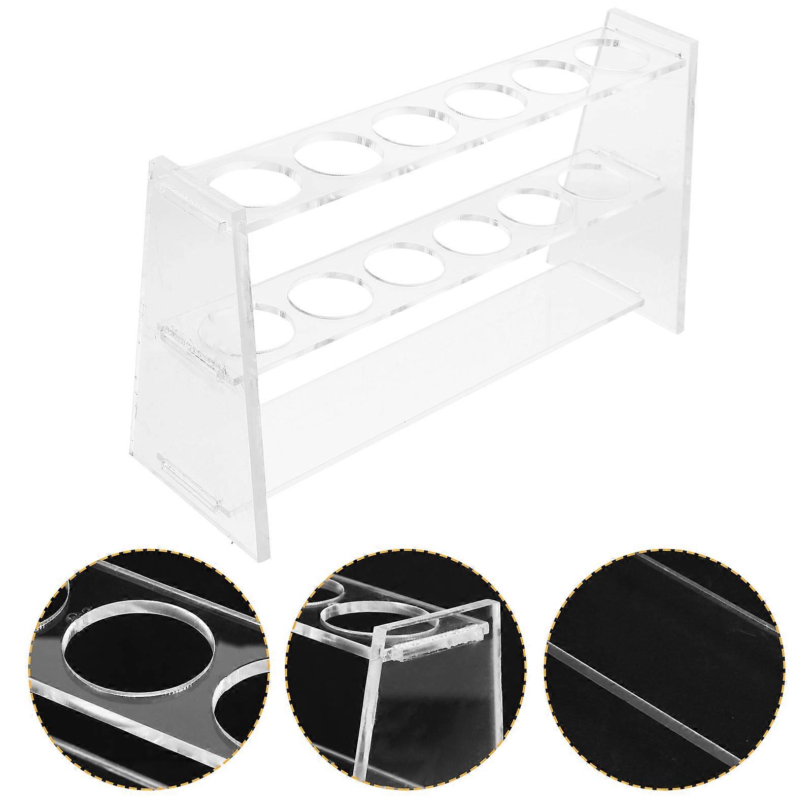 Test Tubes Holder Reusable Testing Tube Rack for Laboratory 6 Holes