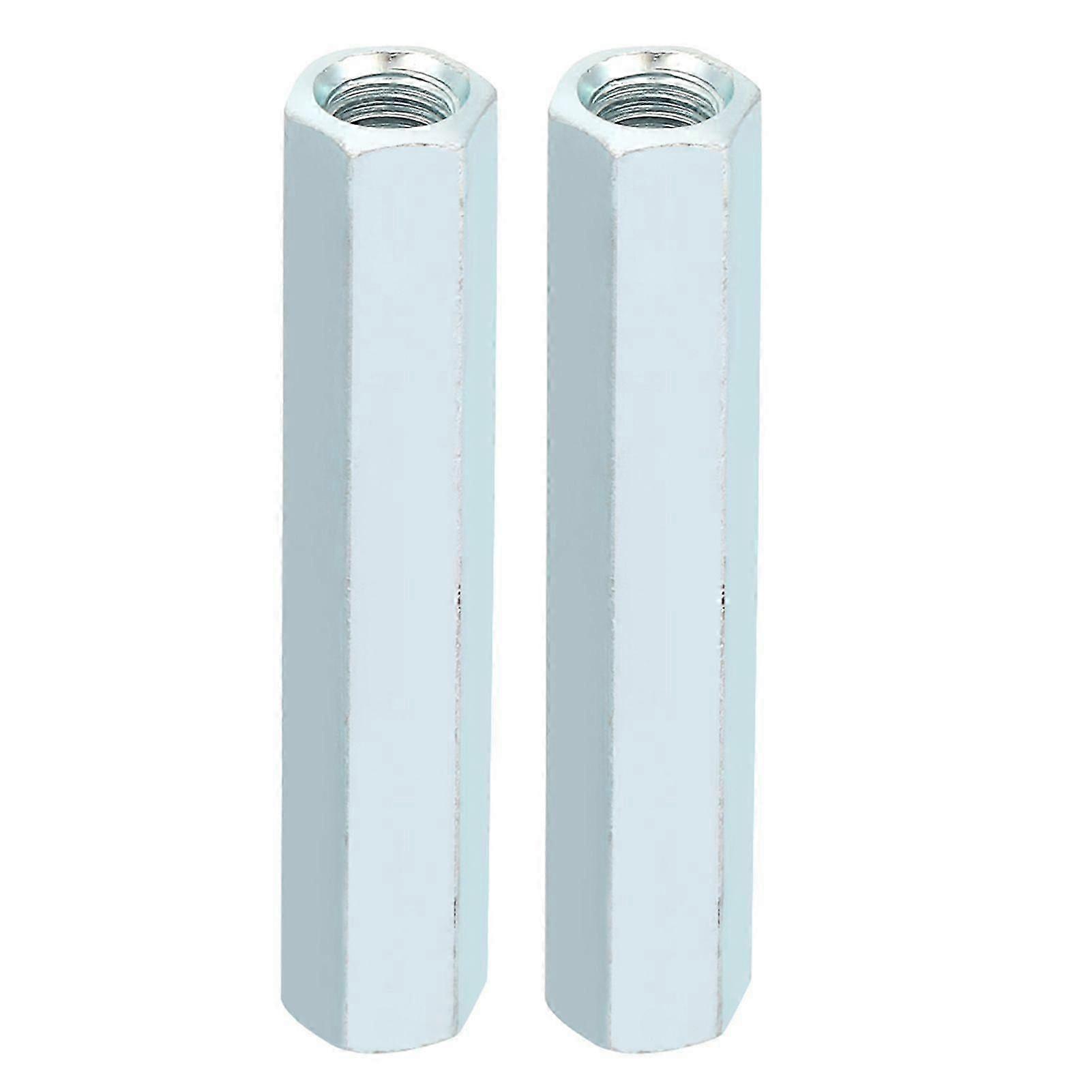 2pcs M8 * 66 Long Rod Nut Hex Hexagonal Sleeve Nut Standoff Threaded Fasteners