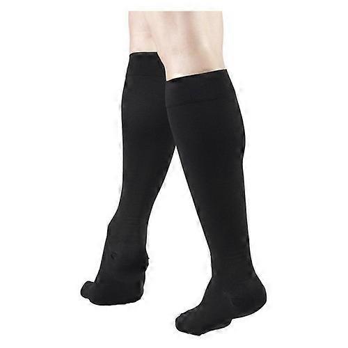 Truform Medical Compression Stockings Below Knee Closed Toe Large Black 20-30 MMHG, 1 Pair