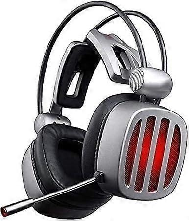 PC Gaming Headset With Microphone Surround Sound Soft Memory Foam Earmuffs LED Lighting Control One Button Mute