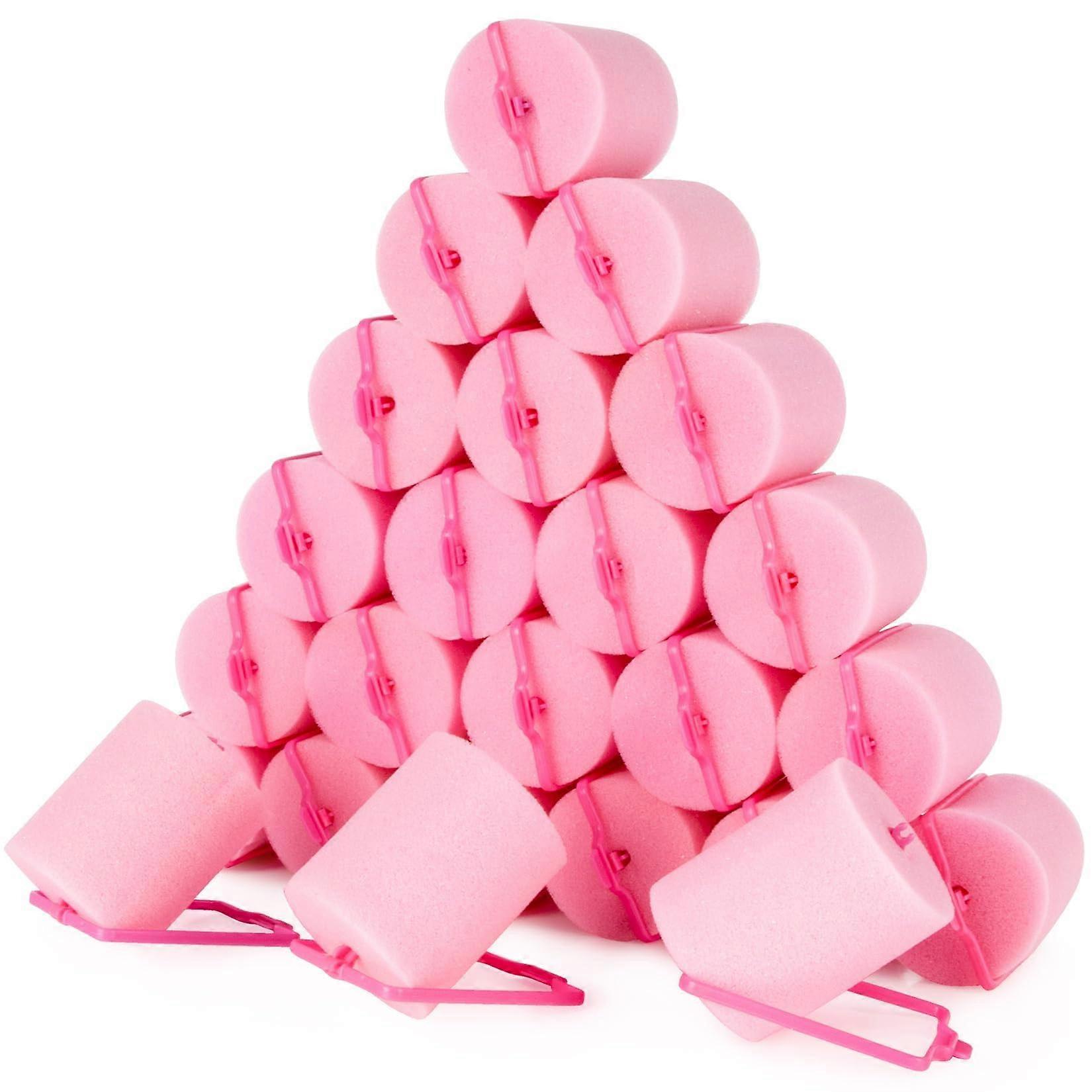 24PCS Large Foam Hair Rollers Heatless Soft Sponge Curlers for Overnight Curls Long Short Hair
