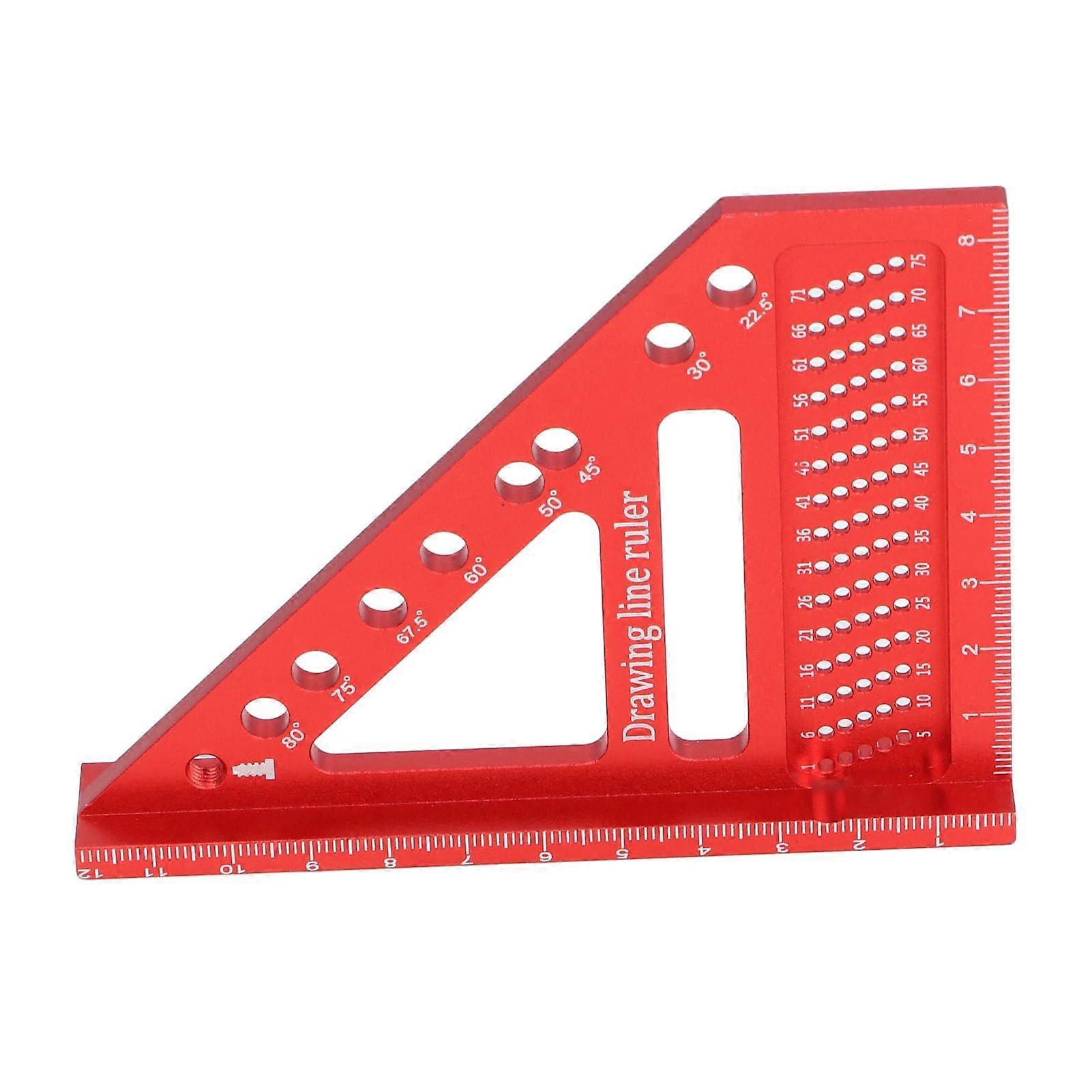 Aluminum Alloy Carpenter Square 90 Degree Multi Angle Woodworking Measuring Tool Accurate Scale