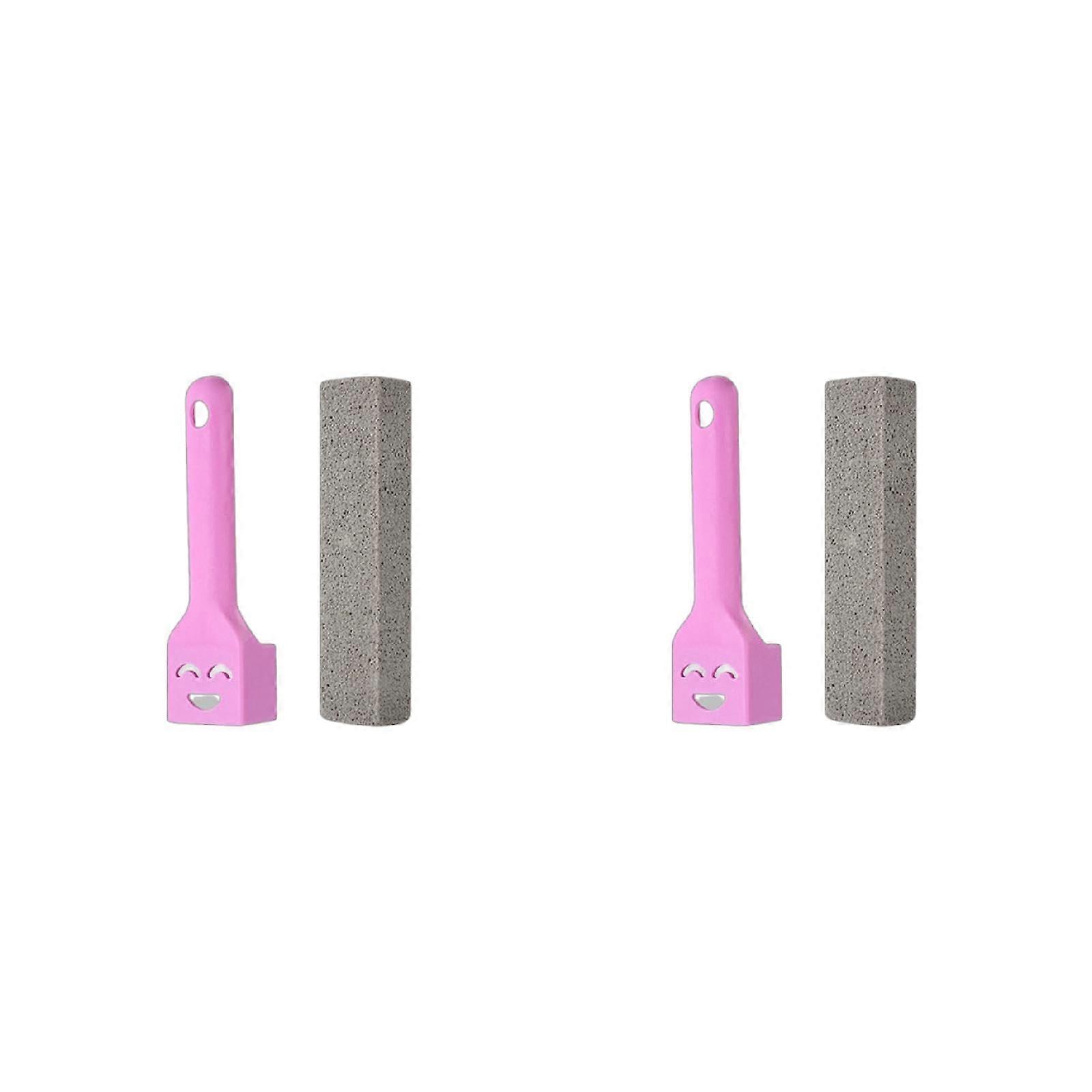 Toilet Cleaning Brush Pumice Stone Cleaner with Handle for MultiSurface Stain and Odor Removal