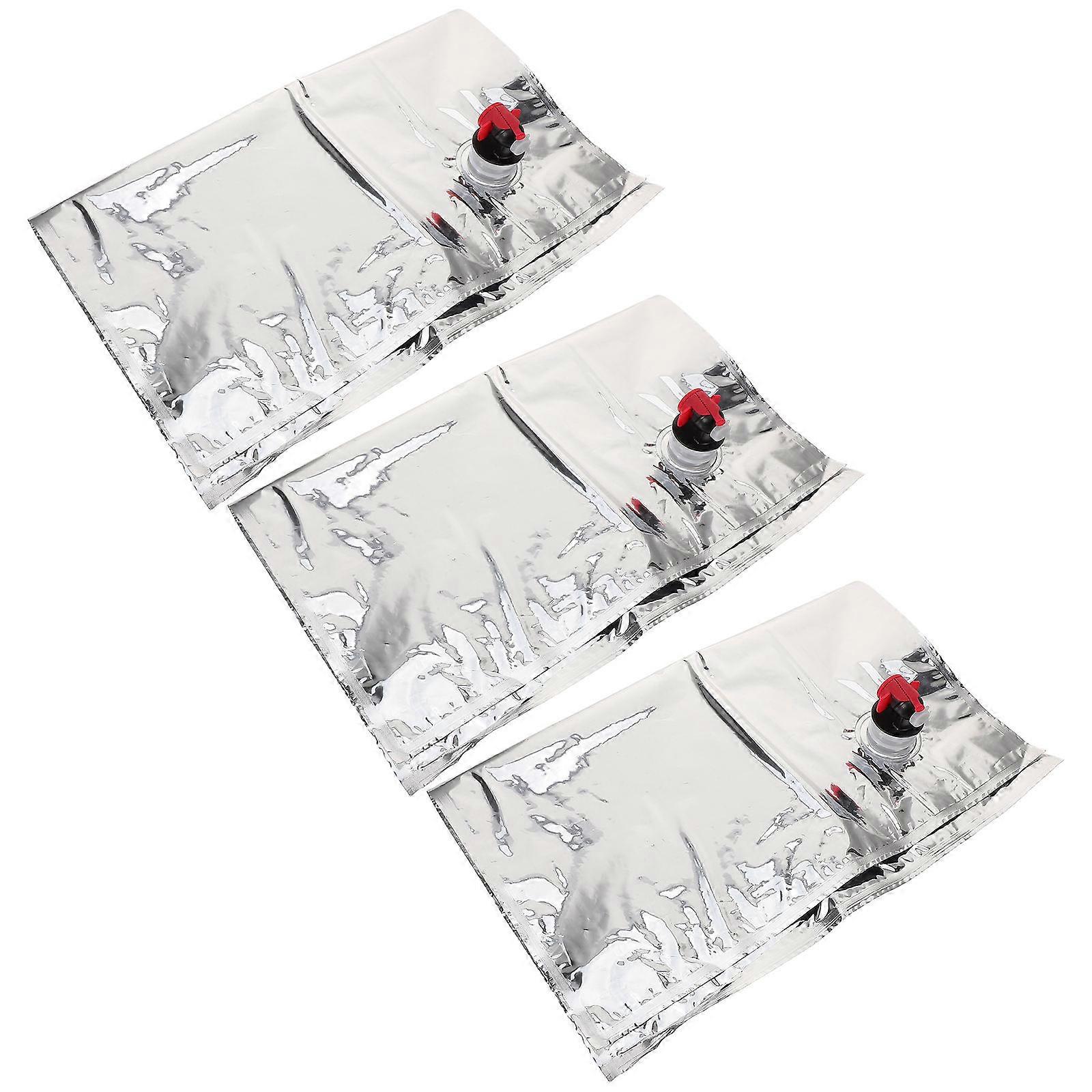 Wine Bladder Refillable Wine Bag for Storage Use 3Pcs Leakproof Design