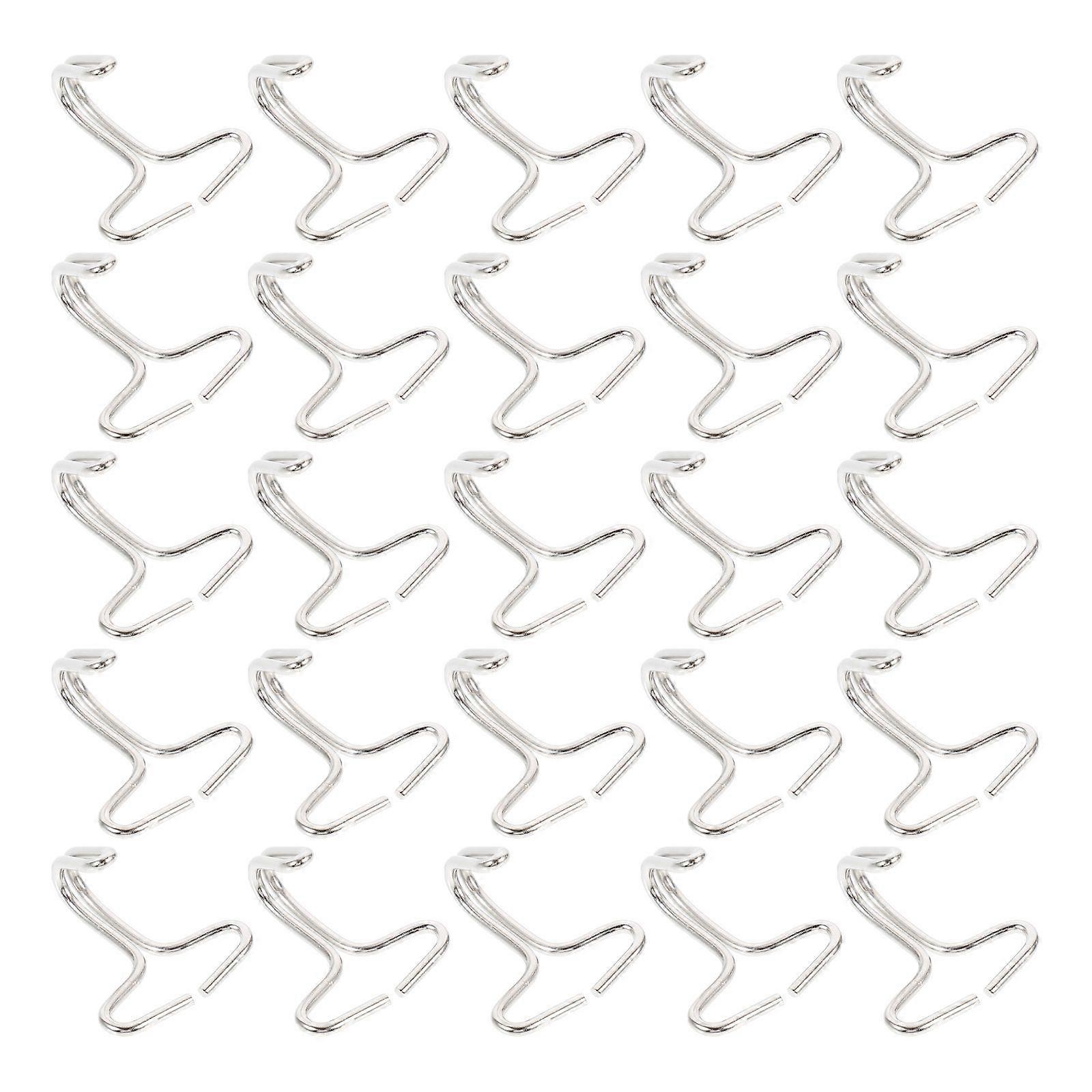 Car Seat Cushion Hook Iron for Fixing 100Pcs Portable Silver Hooks