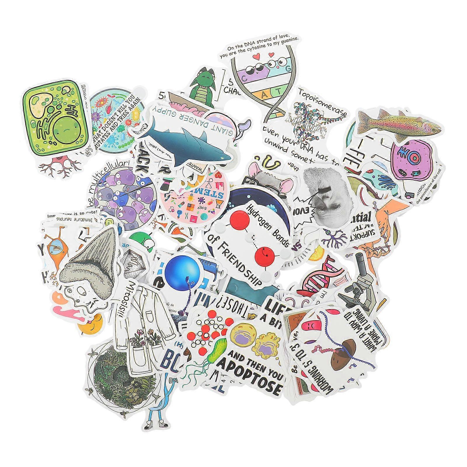 Assorted Science Sticker for Home Use 100Pcs Notebook Decorative Set