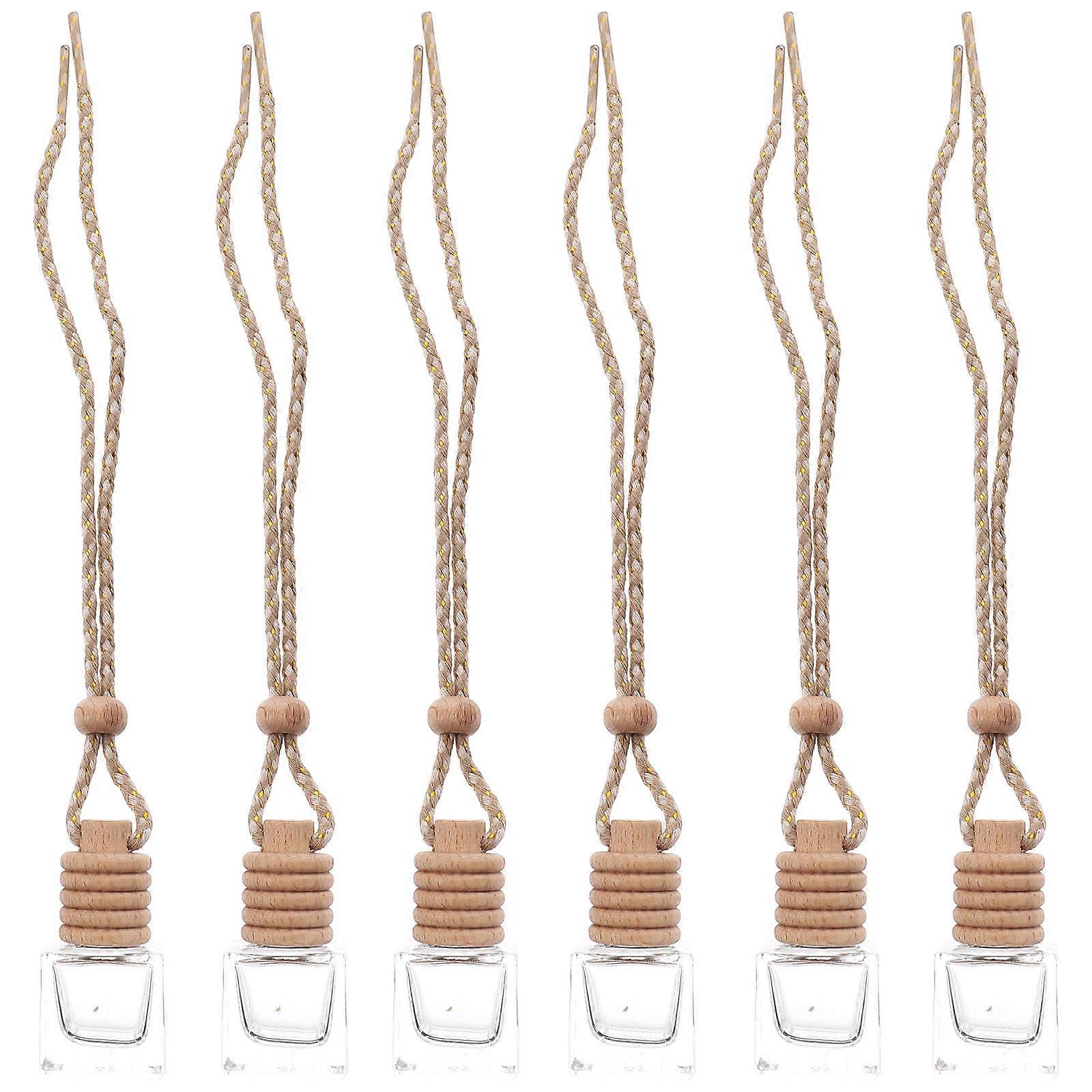 Car Essential Oil Diffuser Bottle Hanging Glass for 6Pcs Pack