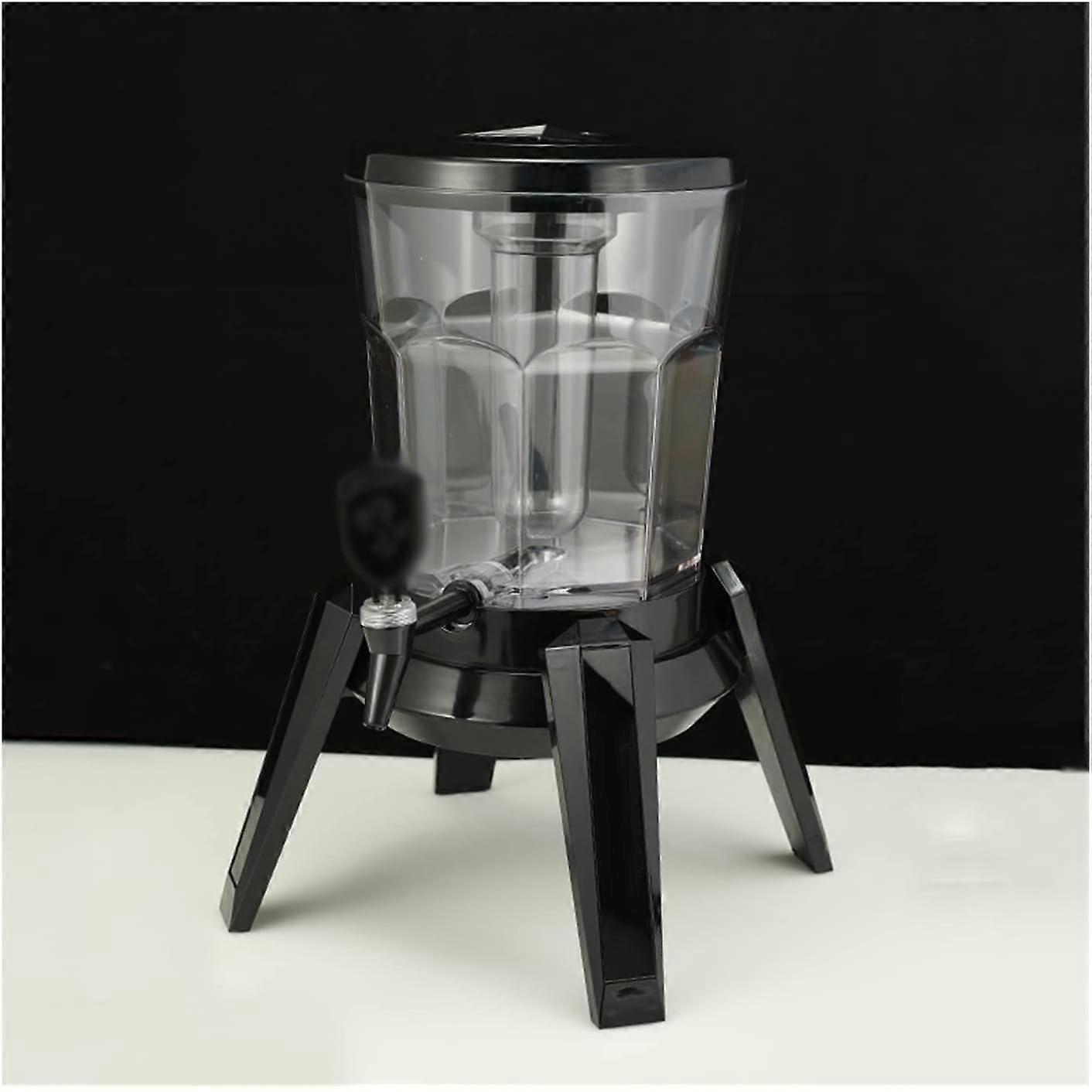 LED Beer Tower with Tap, 3L Large Capacity Drink Dispenser for Parties with Triangular Base