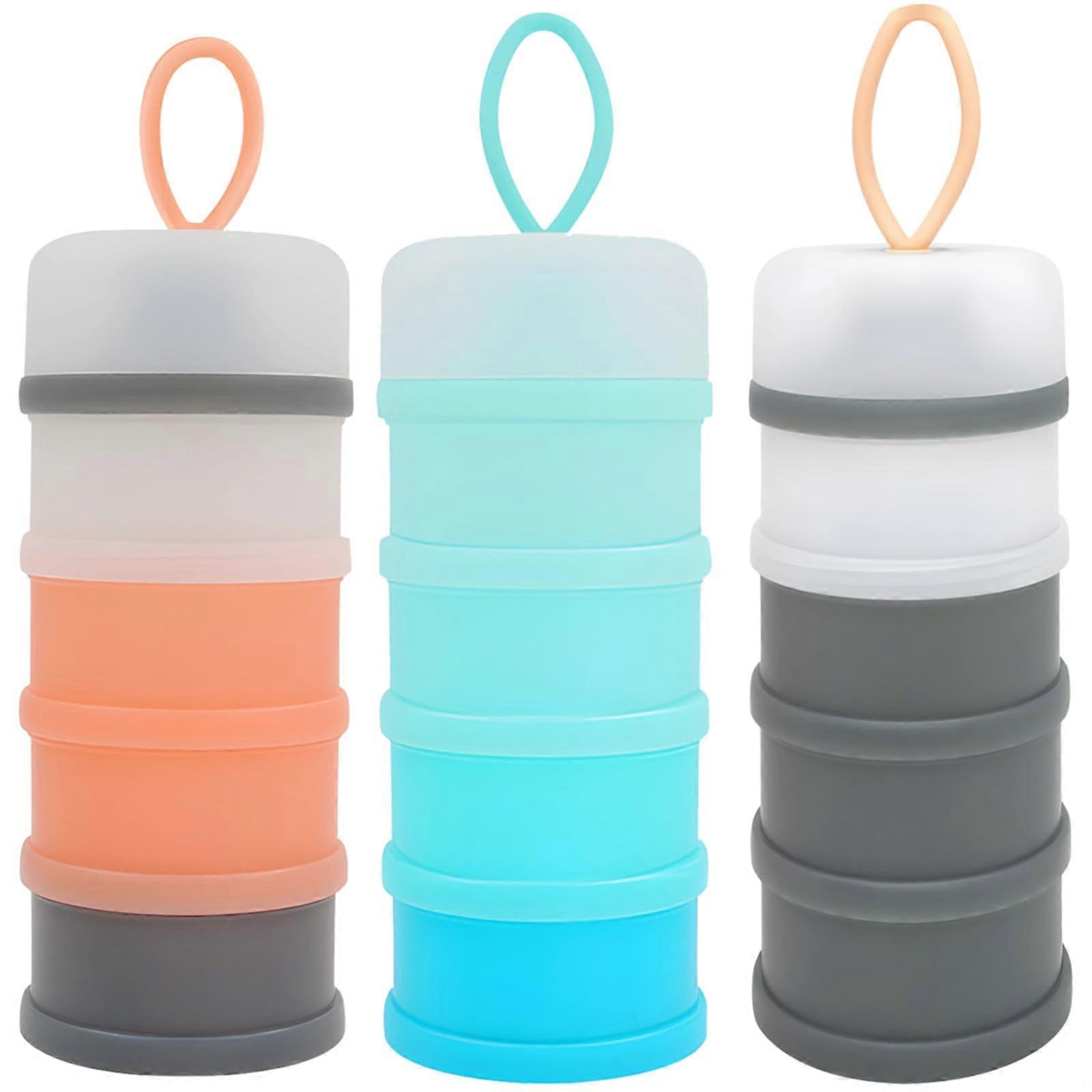 Protein Powder Container FourLayer Large Capacity Stackable Snack Storage for Gym and Travel