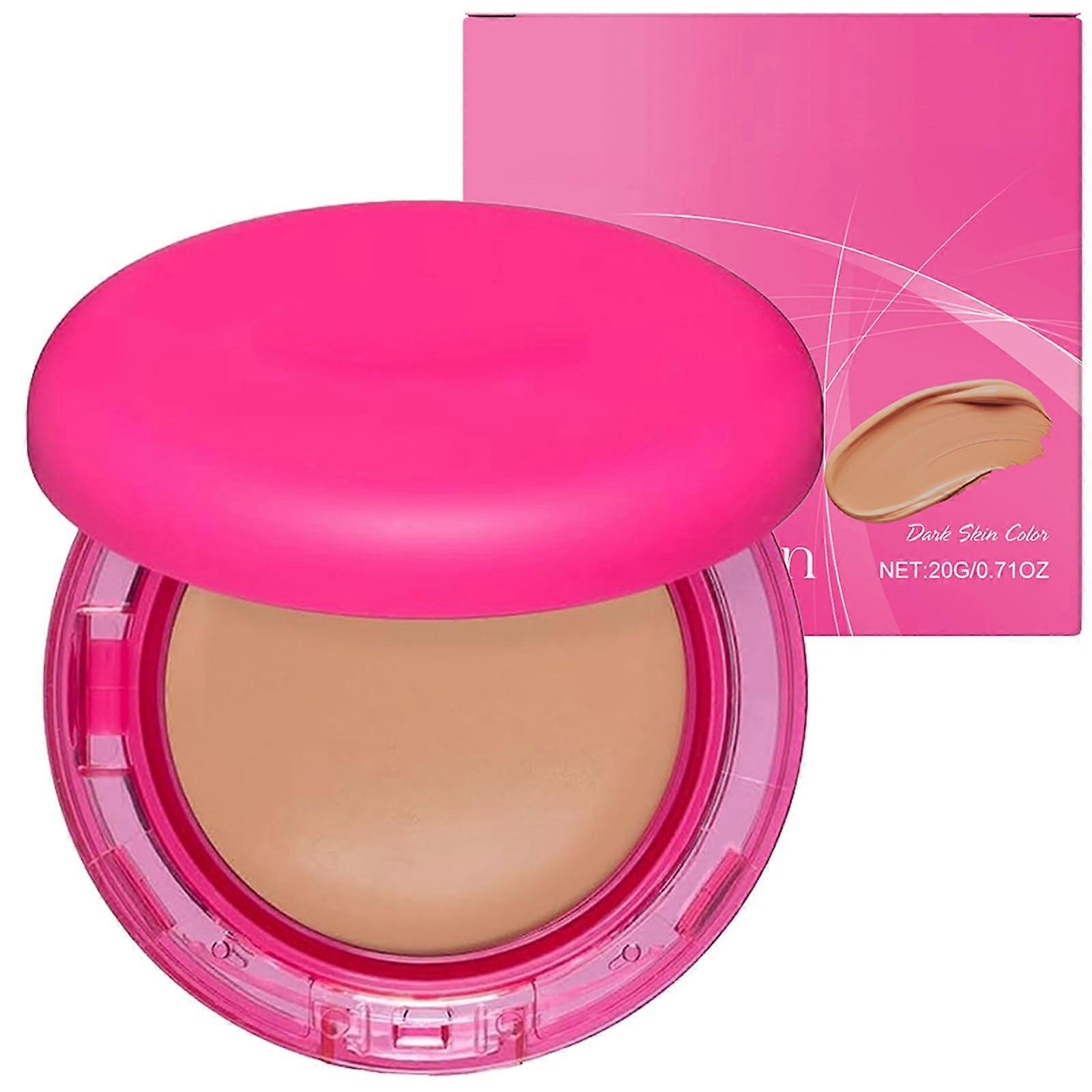 Liquid Foundation for Dark Skin with Peptides, Hydrating Balm, AntiAging Medium Buildable Coverage