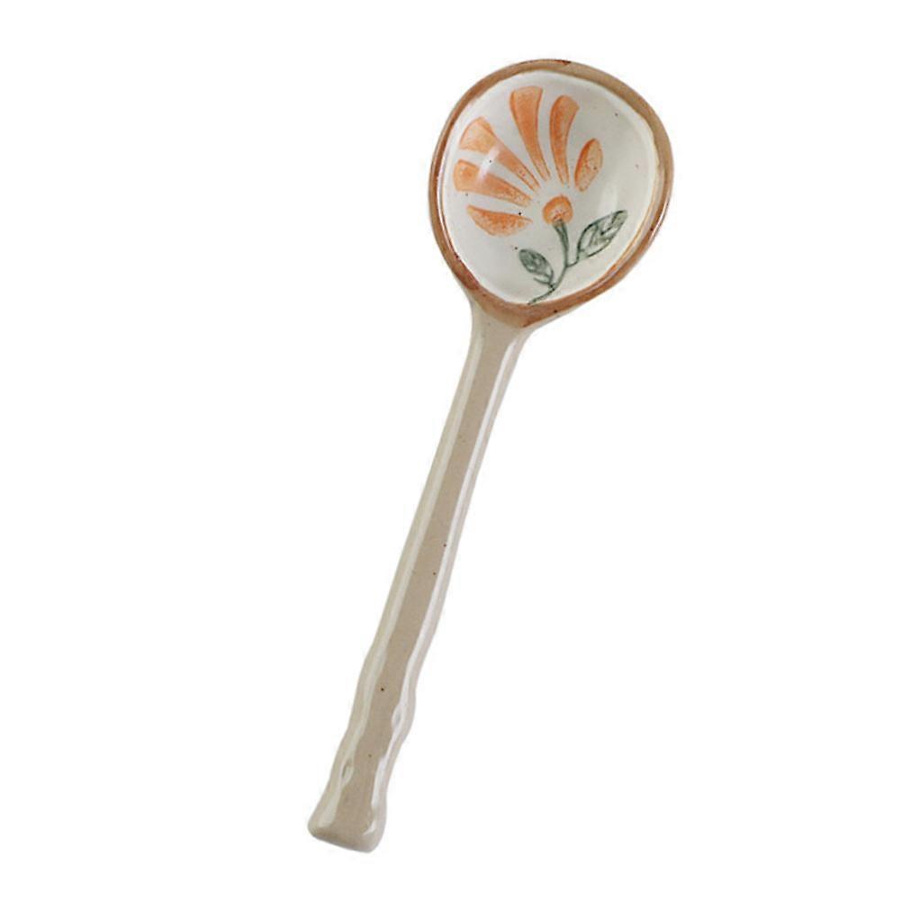Ceramic Spoon Set Cute Breakfast Spoon Safe for Coffee Ice Cream Soup