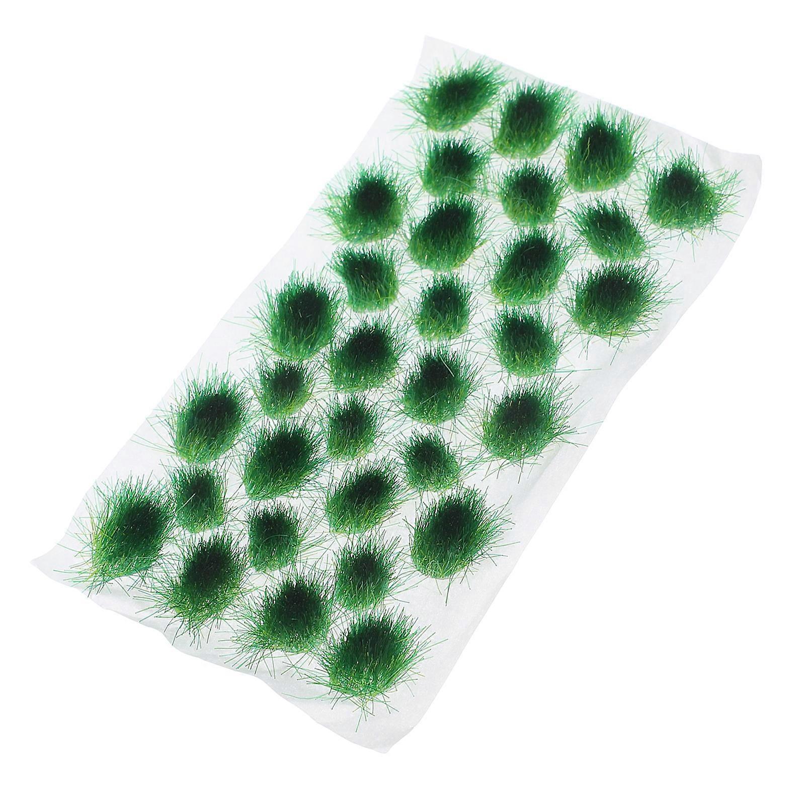 Artificial Green Grass Cluster Plastic Model for Scenery 4 Sheets