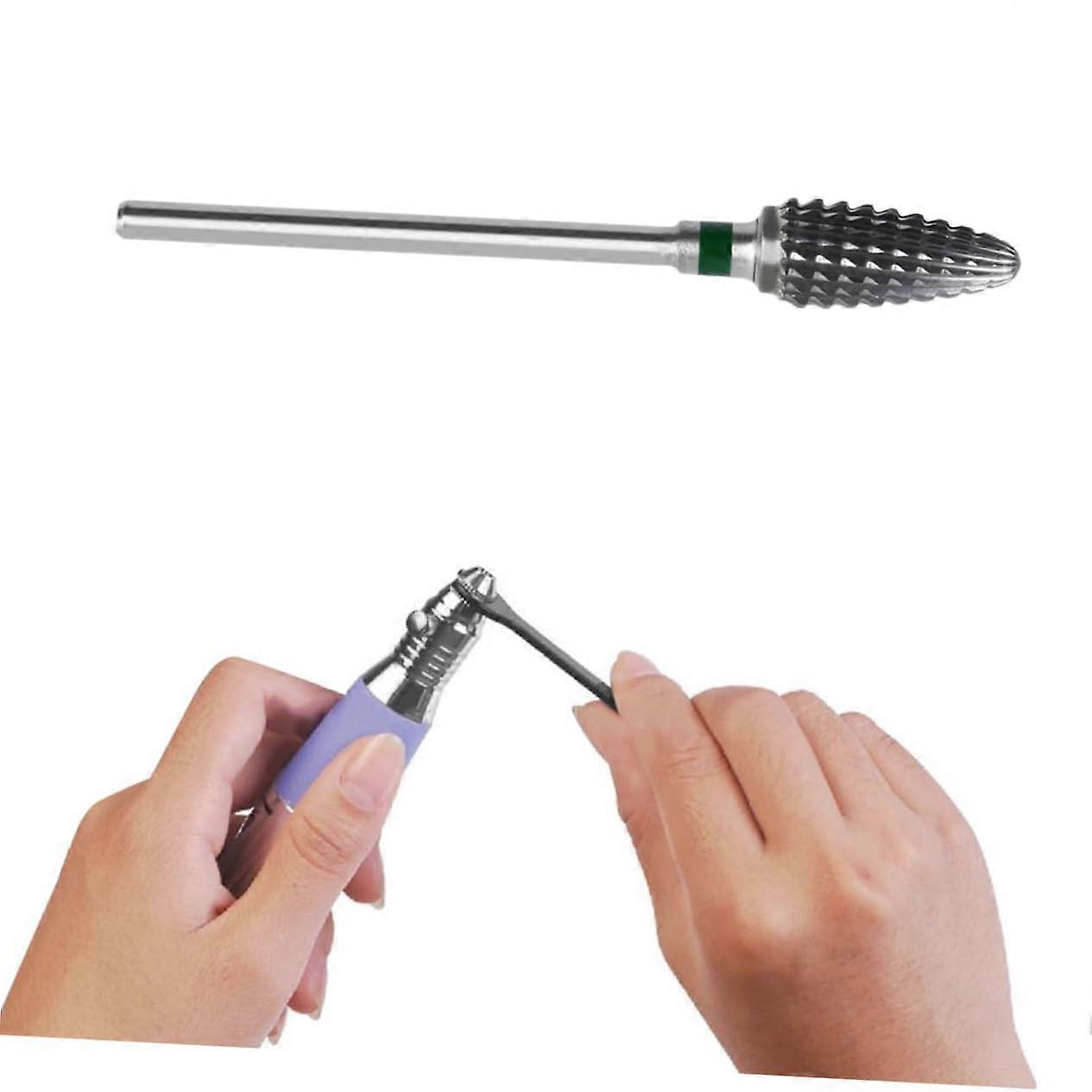 Nail Drill Bits Oval Cone Shape for Acrylic Nails, Quick Material Removal and Smooth Finishing