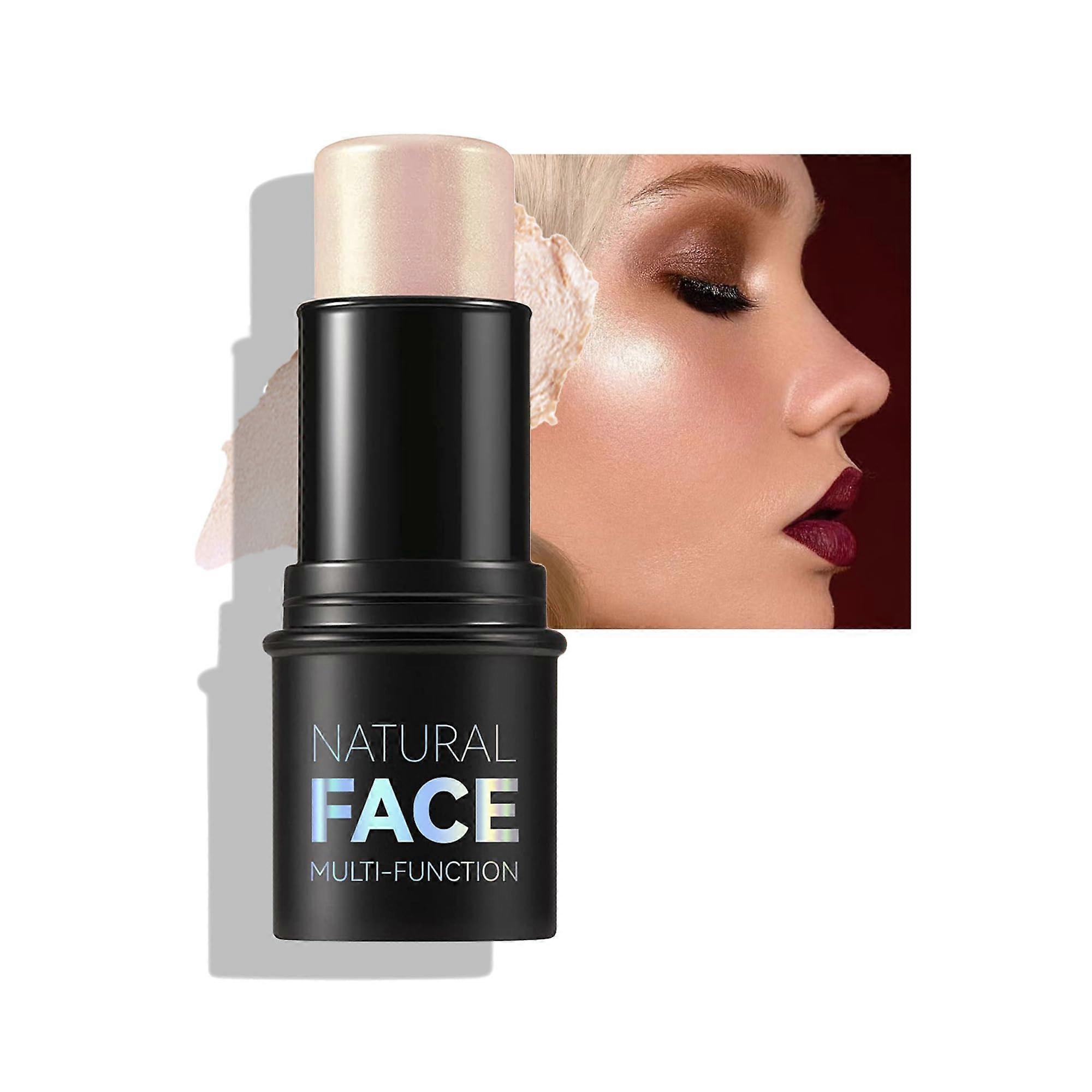 Highlighter Stick Waterproof Cream Contour Longlasting Glow Finish with Precise Retractable Applicator #01