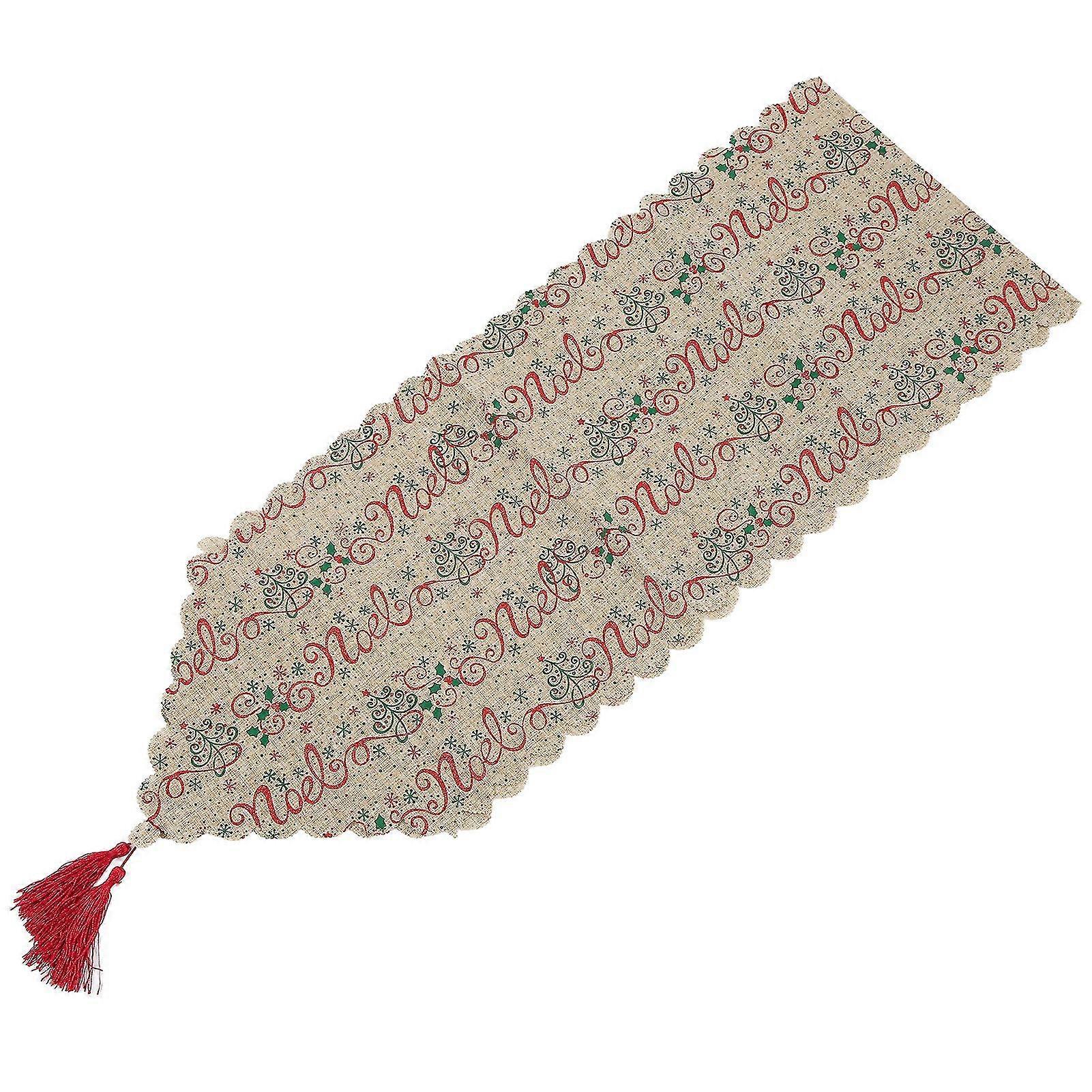 Christmas Table Runner Elegant Beautiful Exquisite Classic Pattern Durable Table Runner